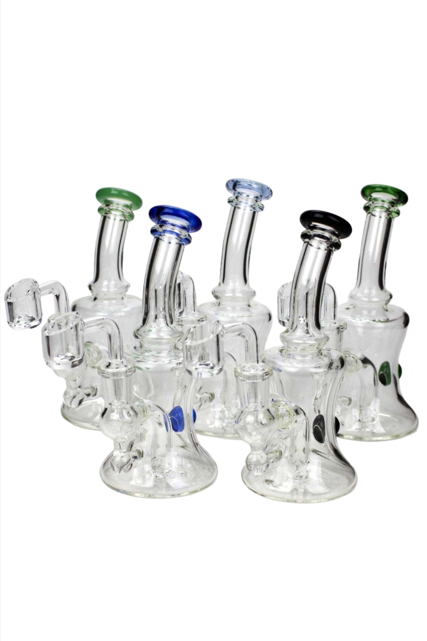 Fixed 3 Hole Diffuser 2-in-1 6" Skirt Bubbler - Glasss Station