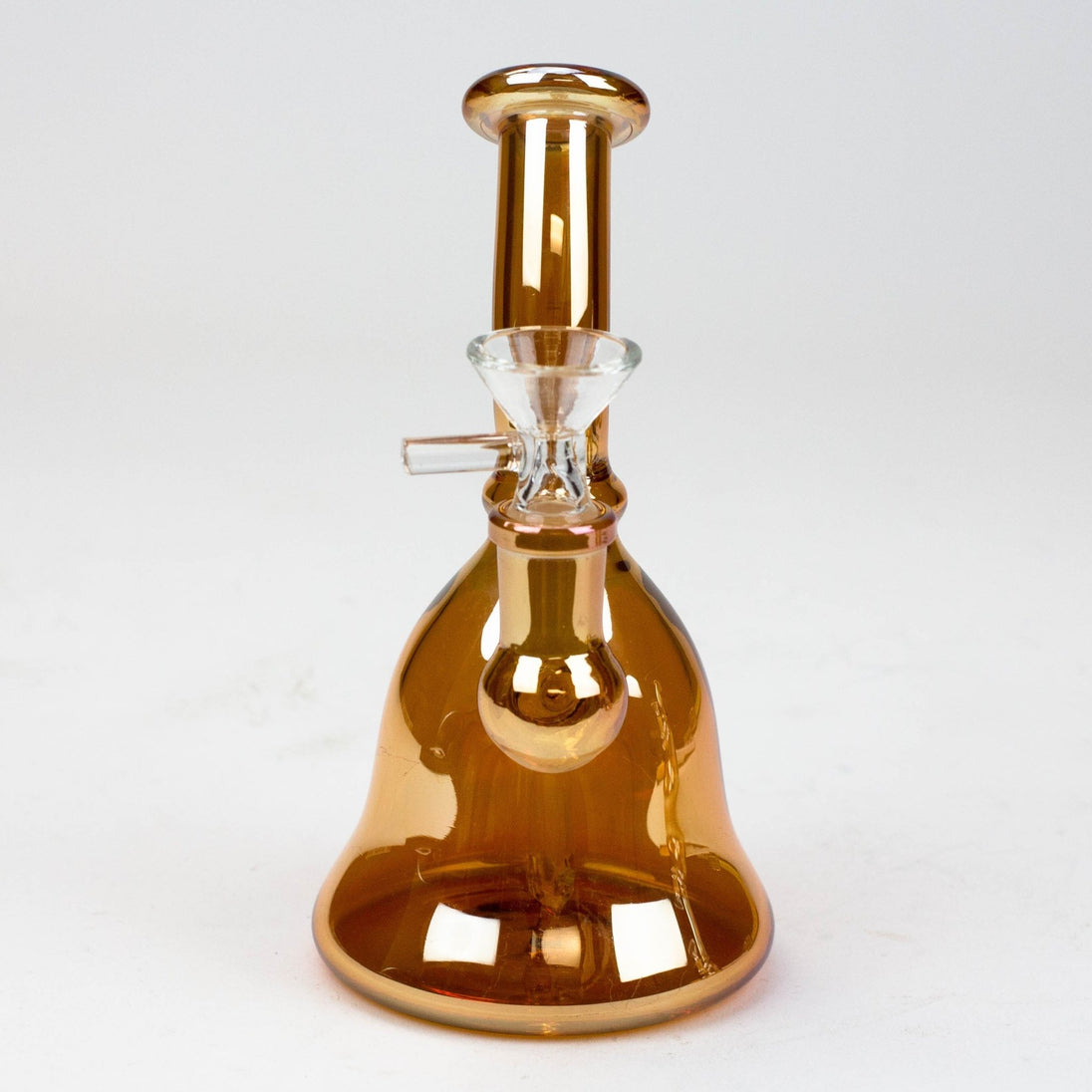 Fixed 3 Hole Diffuser 6" Bell Metallic Tinted Bubbler - Glasss Station