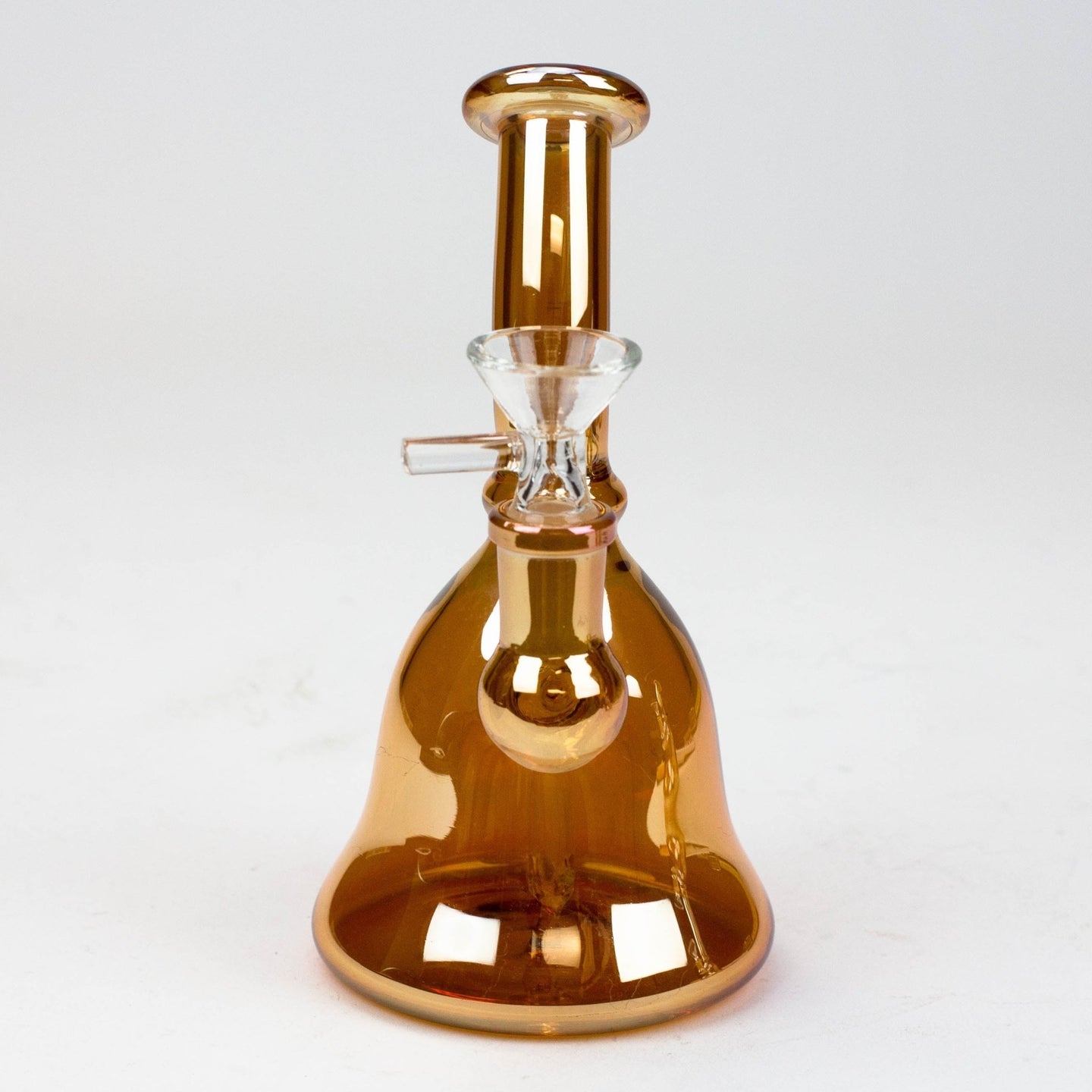 Fixed 3 Hole Diffuser 6" Bell Metallic Tinted Bubbler - Glasss Station