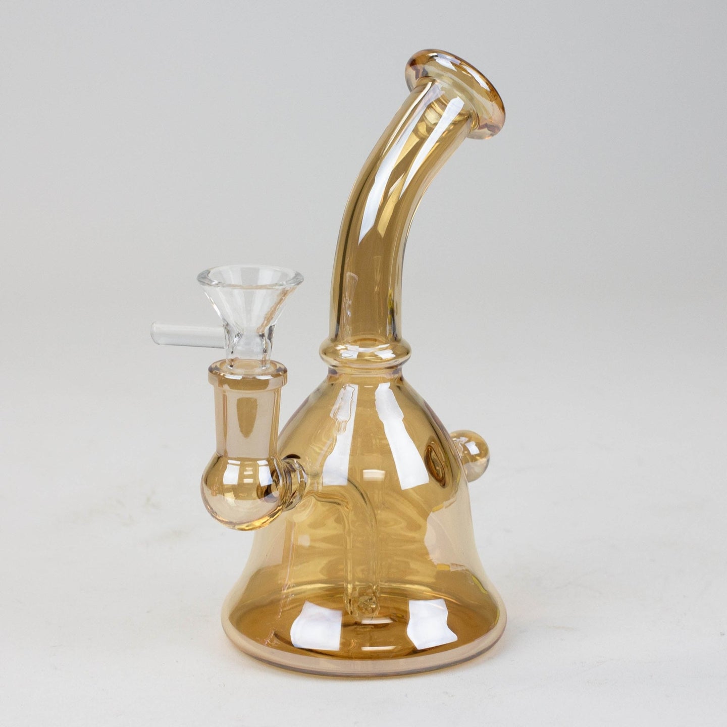 Fixed 3 Hole Diffuser 6" Bell Metallic Tinted Bubbler - Glasss Station