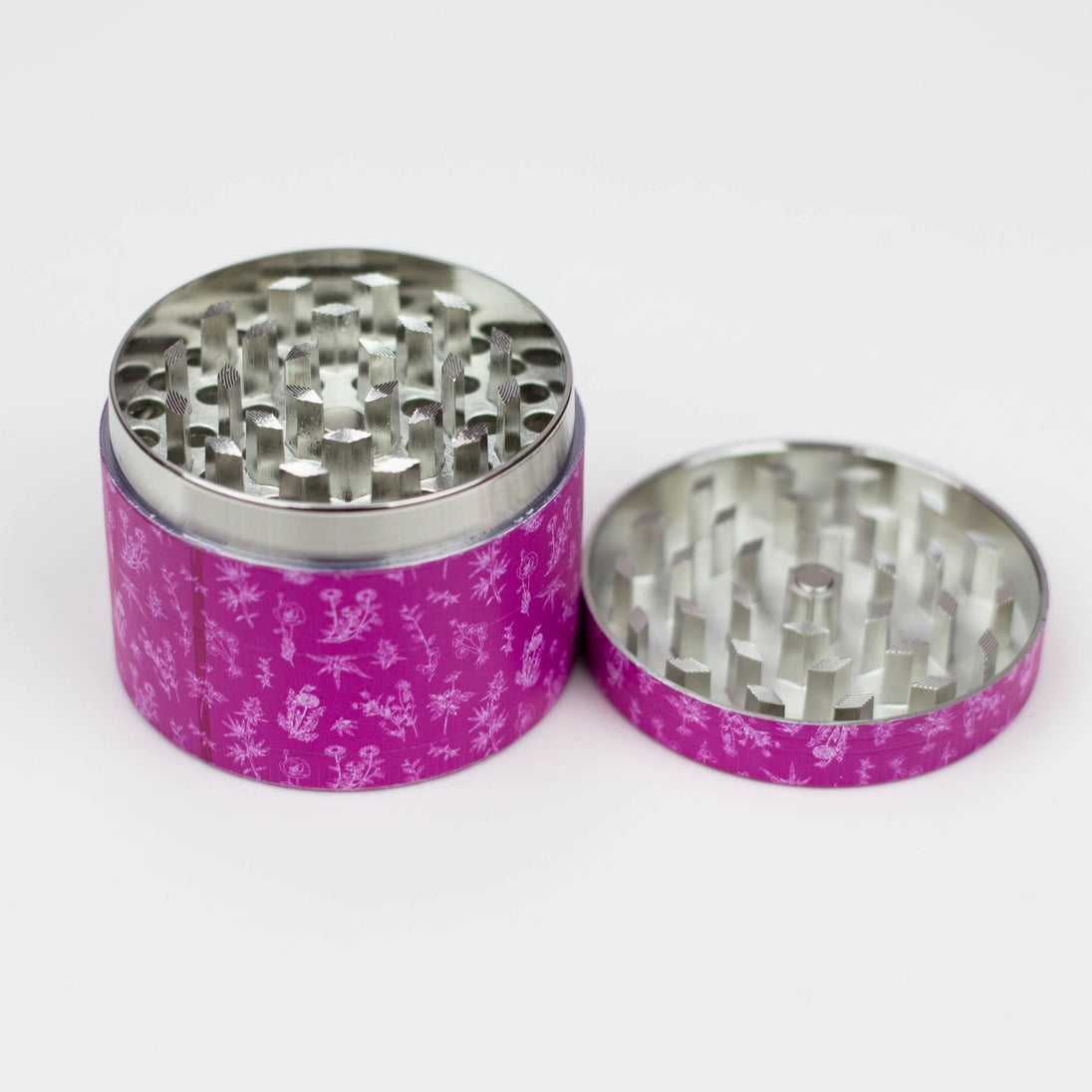 Flower Stampede 4-Layer Pink Grinder - Glasss Station