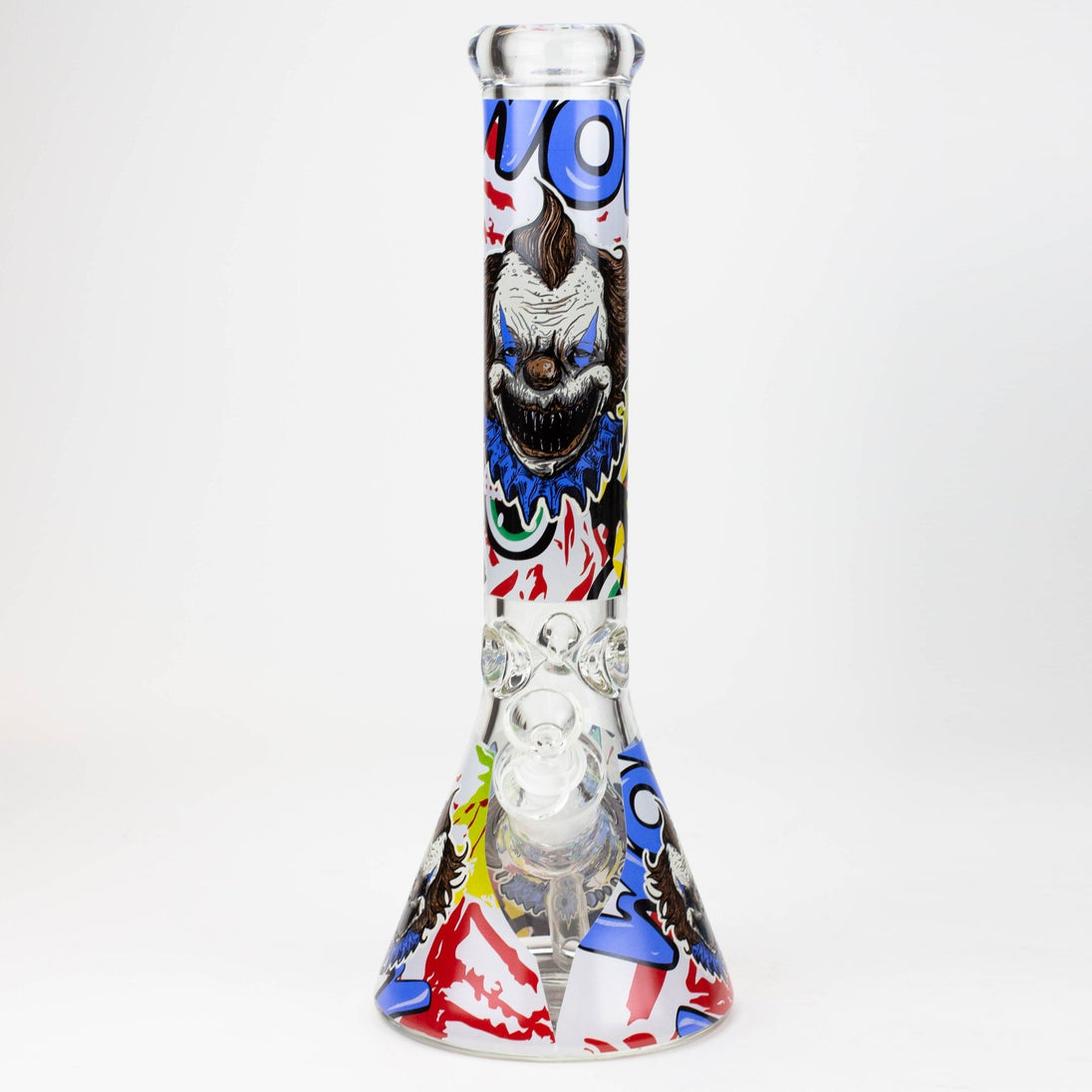 Freaky Clown 14" 7mm Glow in the Dark Beaker Bong - Glasss Station