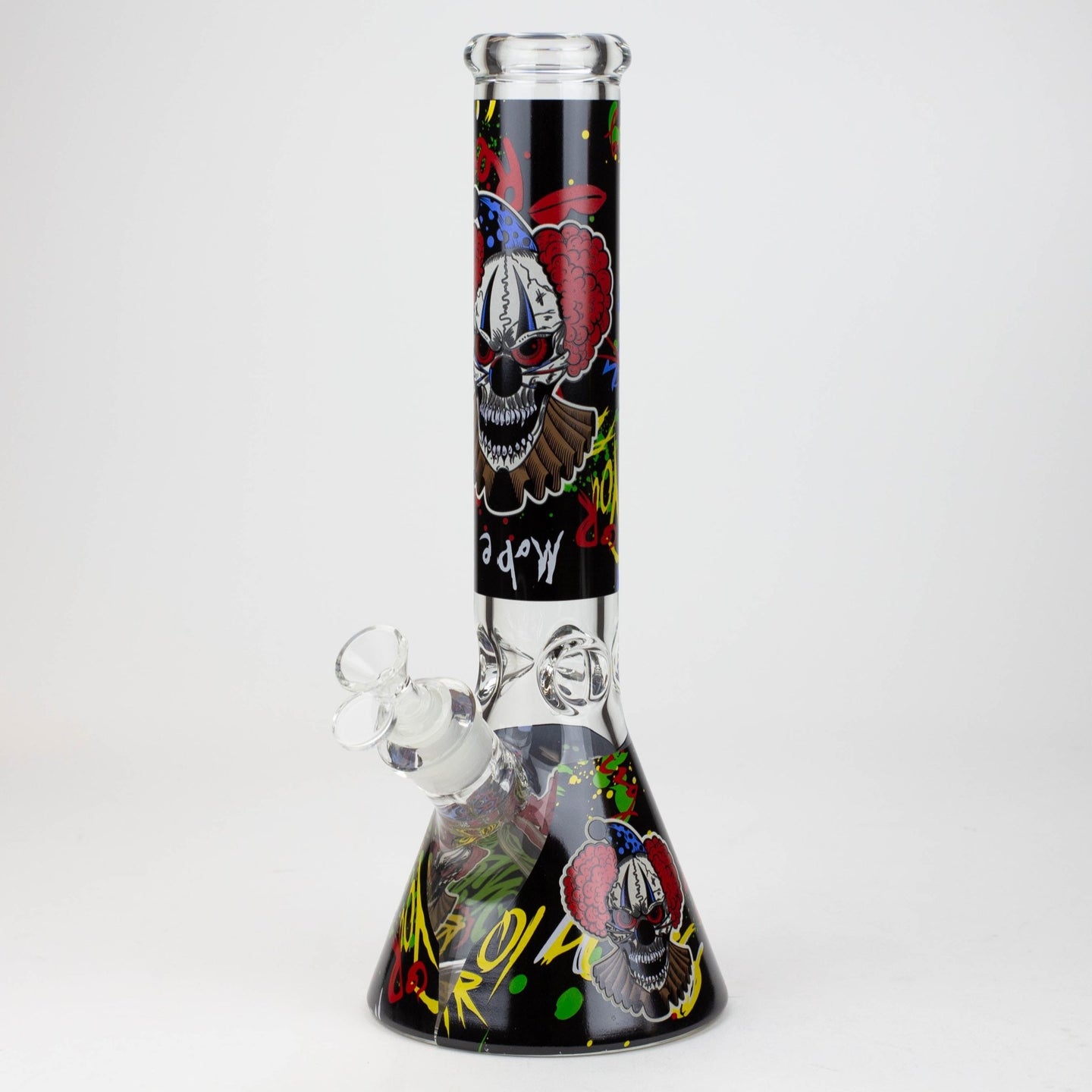 Freaky Clown 14" 7mm Glow in the Dark Beaker Bong - Glasss Station