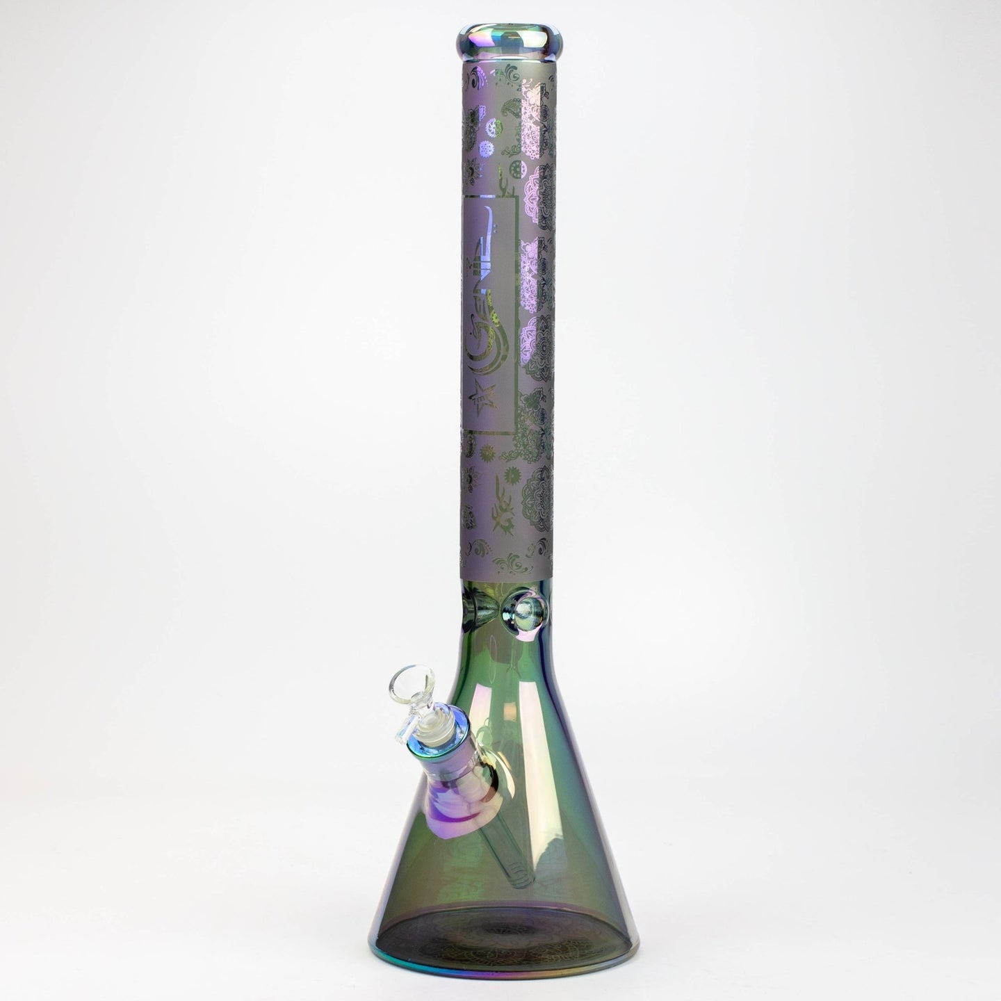 GENIE 19" 7mm Electroplated Beaker Bong - Glasss Station