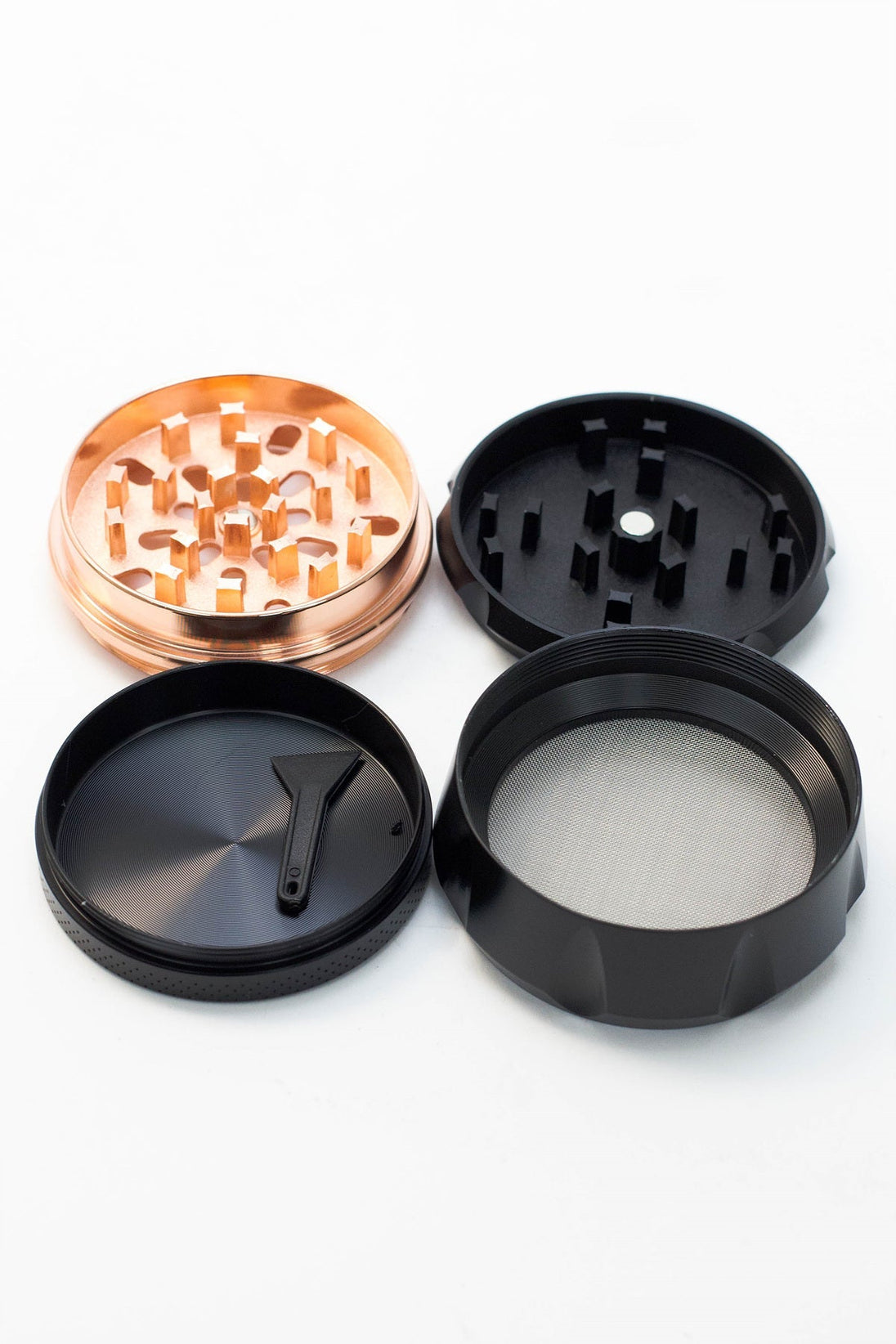 GHOST 4 Parts Black Herb Grinder - Glasss Station