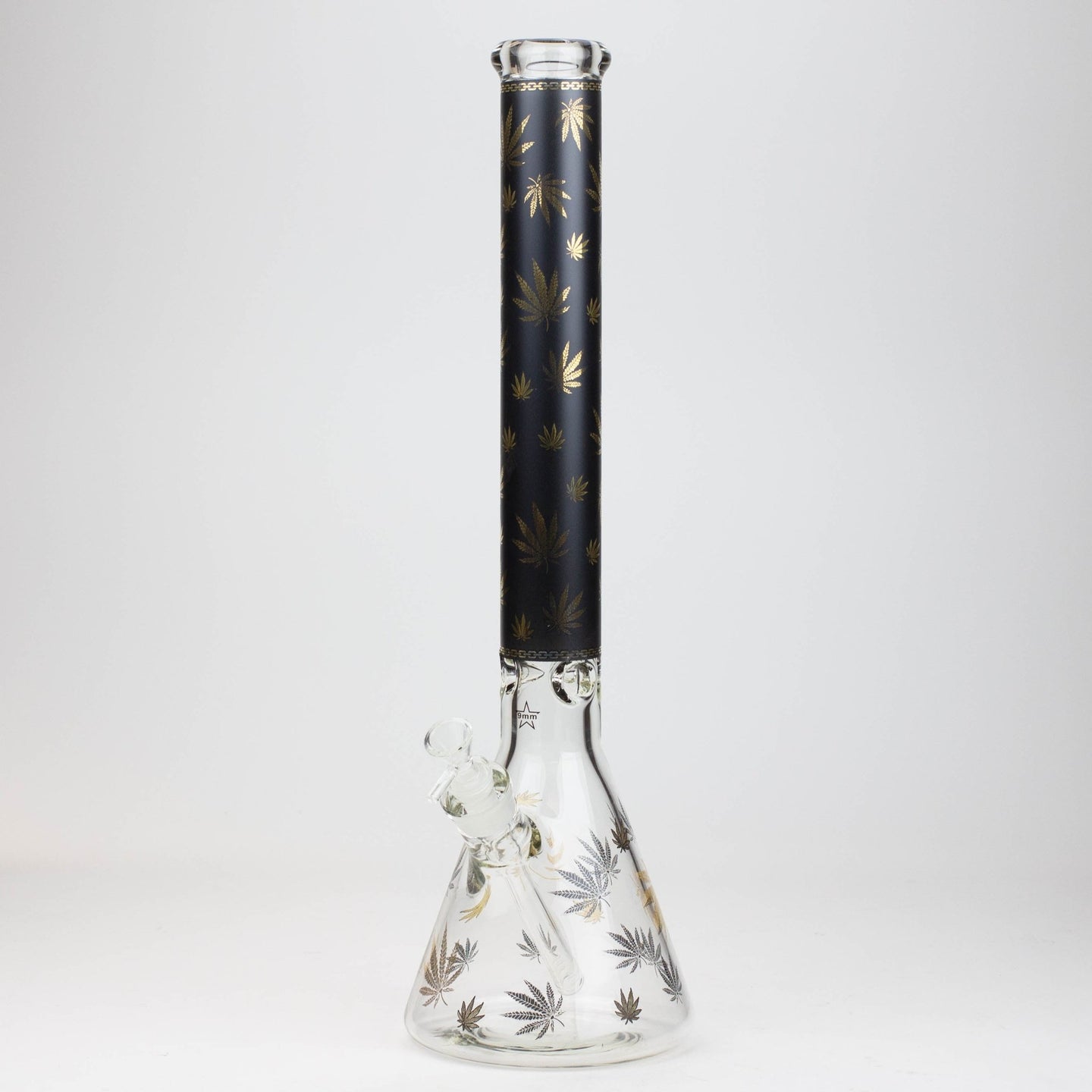 Gold Leaf 19.5" 9mm Beaker Bong - Glasss Station