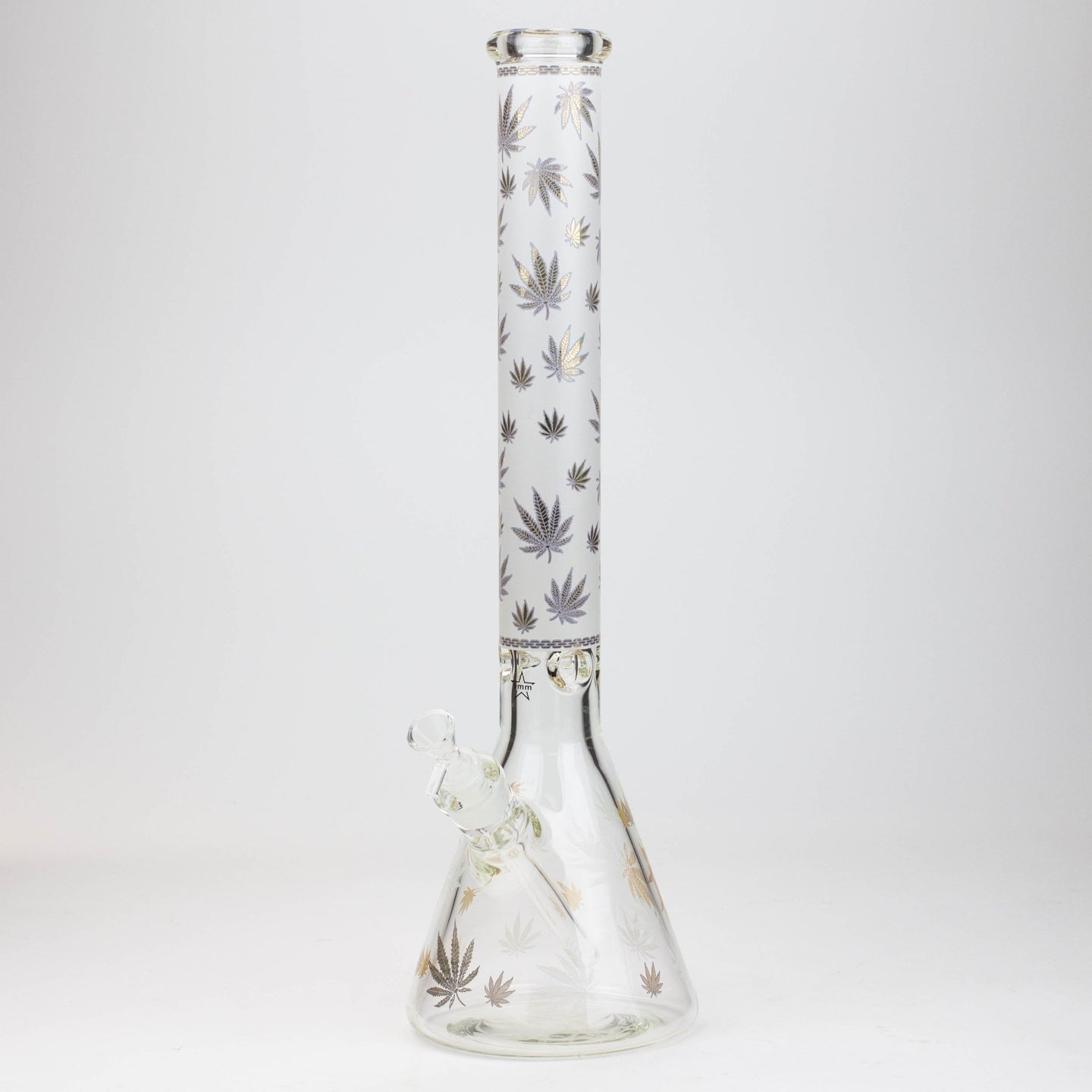 Gold Leaf 19.5" 9mm Beaker Bong - Glasss Station