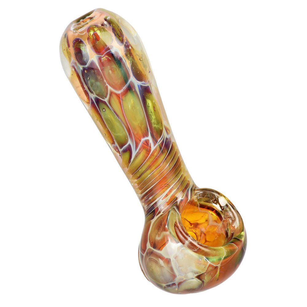 Golden Sea Turtle Shell Design 3.75" Hand Pipe - Glasss Station