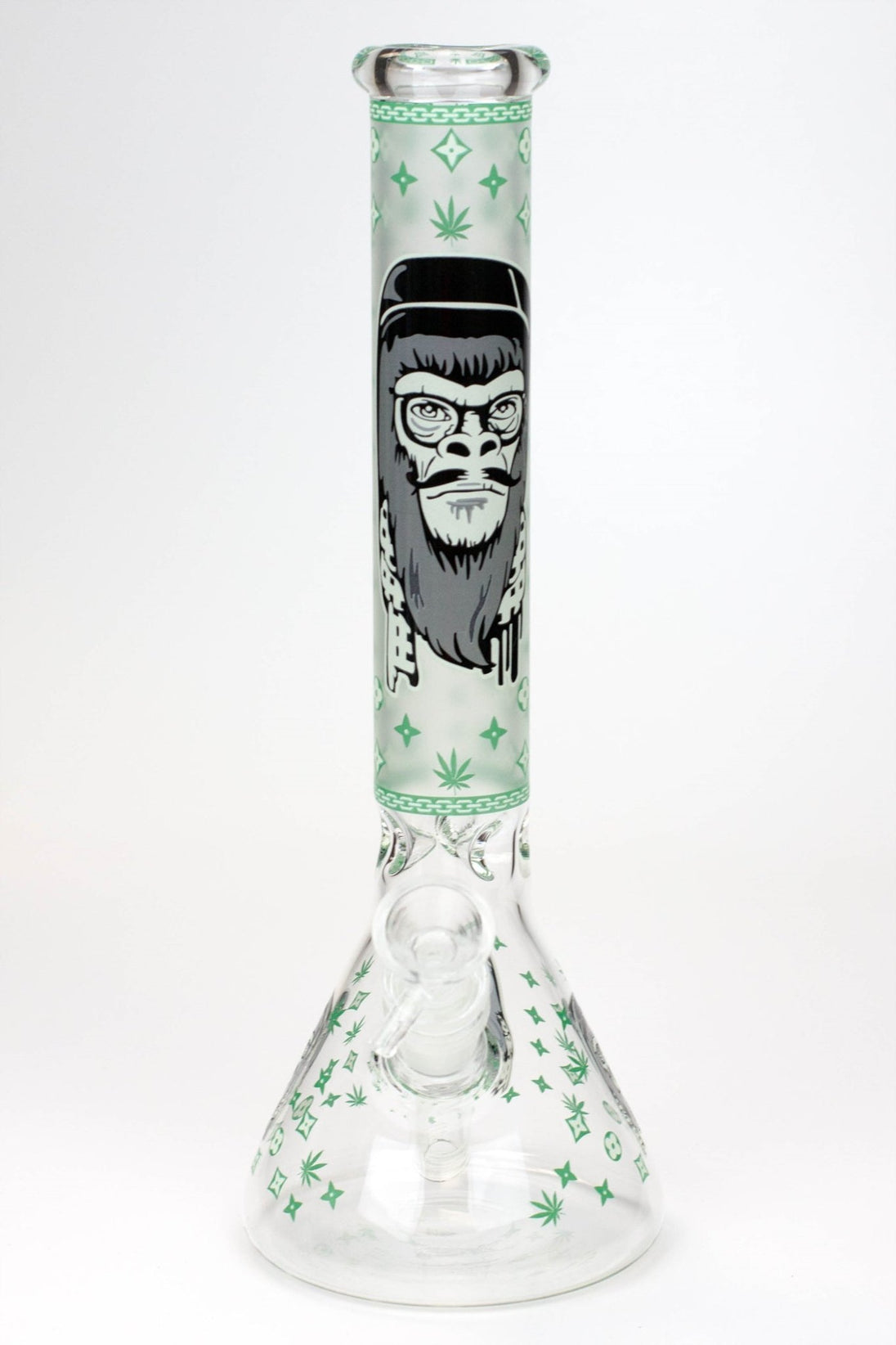 Gorilla Glow in the Dark 12" Glass Beaker Bong - Glasss Station