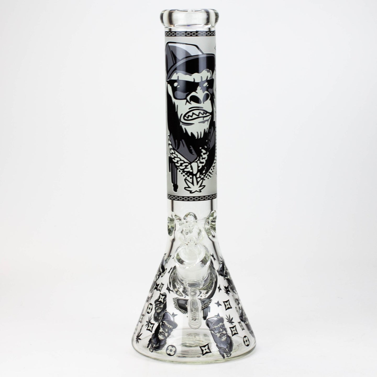 Gorilla Glow in the Dark 14" 7mm Beaker Bong - Glasss Station