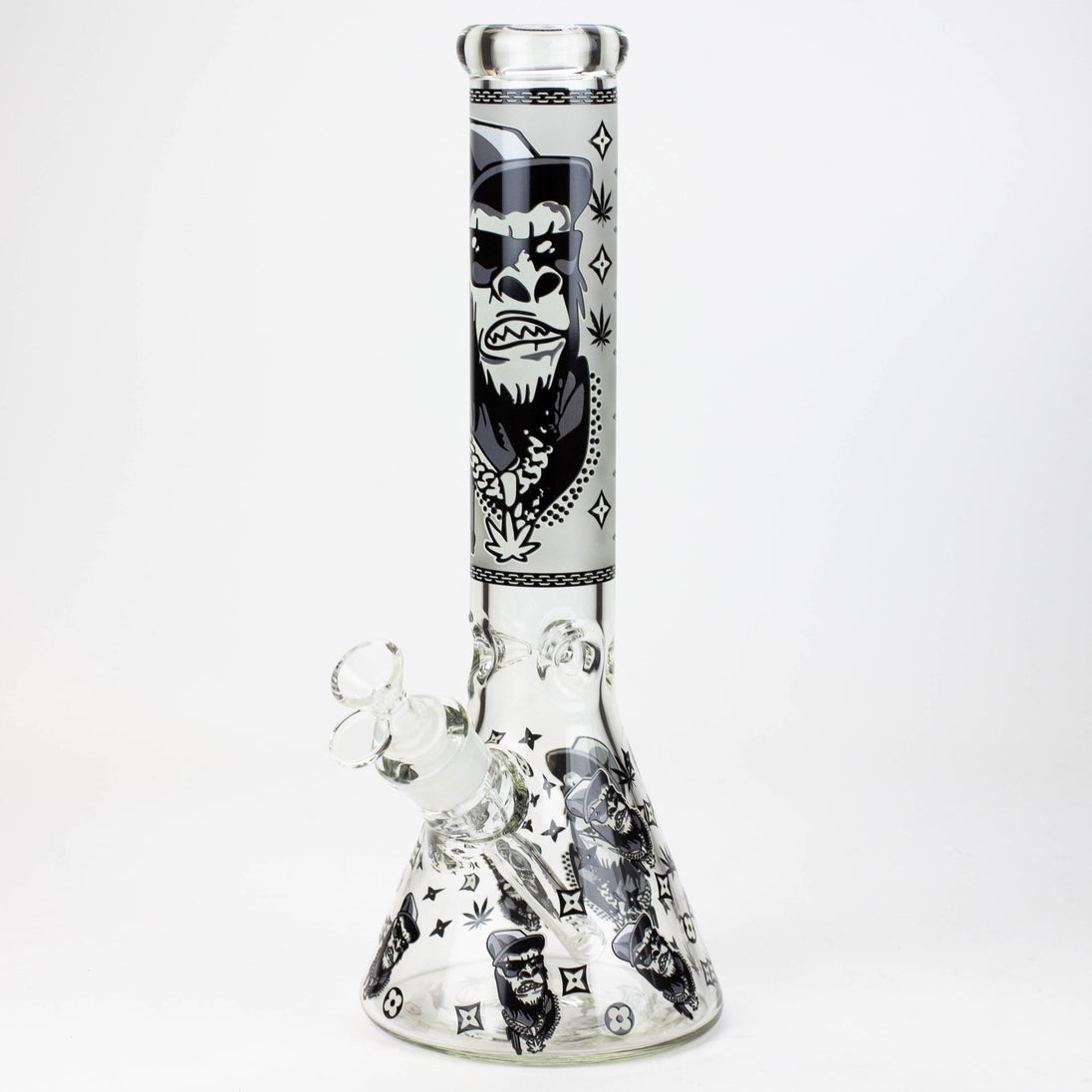 Gorilla Glow in the Dark 14" 7mm Beaker Bong - Glasss Station