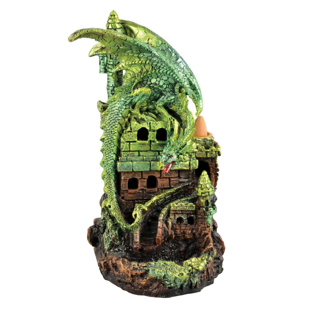 Green Dragon Backflow Incense Burner w/ LED - Glasss Station