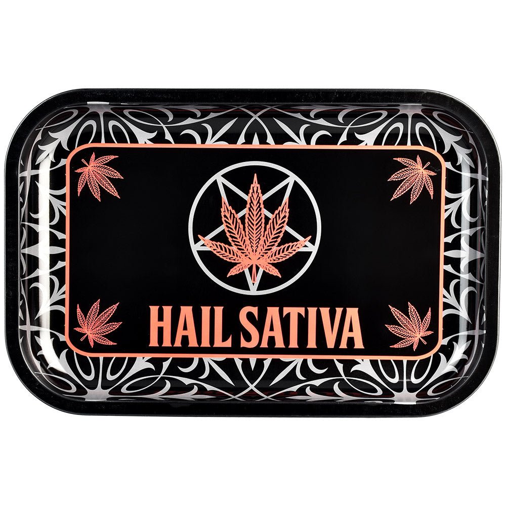 Hail Sativa Metal Rolling Tray - Glasss Station