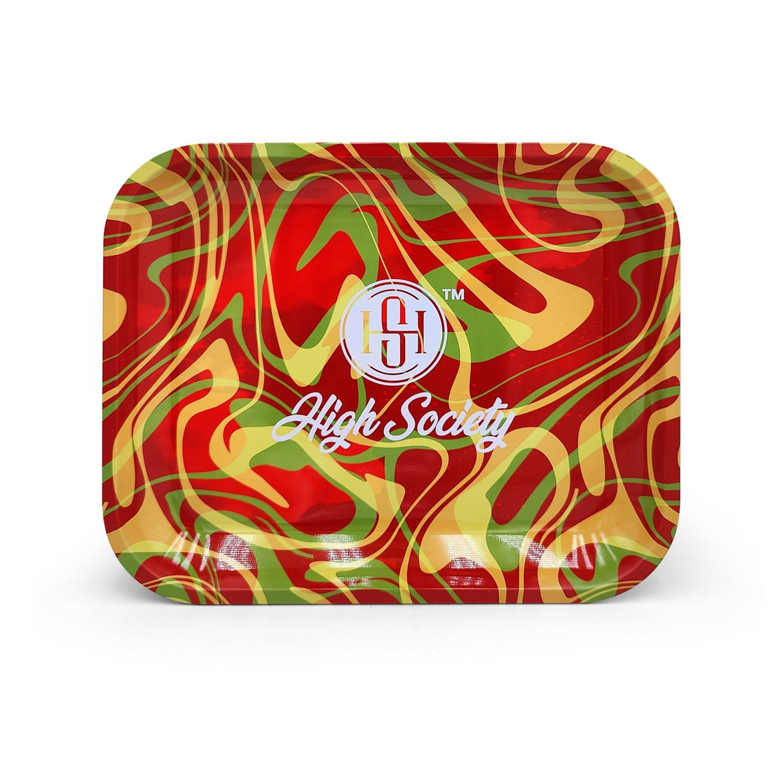 High Society Large Rasta Rolling Tray - Glasss Station