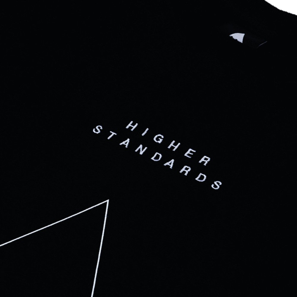 Higher Standards Embroidered Triangle T-Shirt - Glasss Station