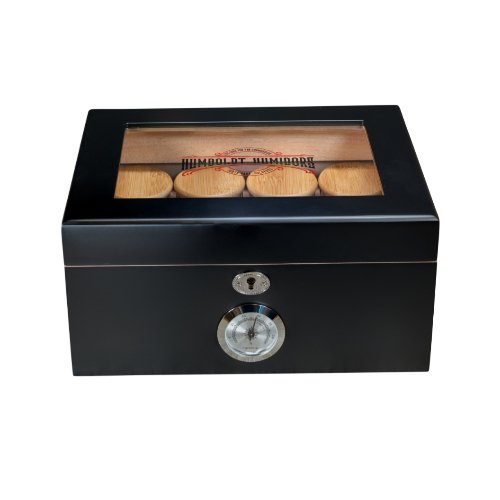 Humboldt Humidor 12 Strain Original Black Humidor - Glasss Station