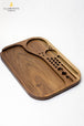 Illuminate Walnut King Size Rolling Tray - Glasss Station