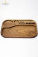 Illuminate Walnut King Size Rolling Tray - Glasss Station