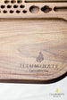 Illuminate Walnut King Size Rolling Tray - Glasss Station