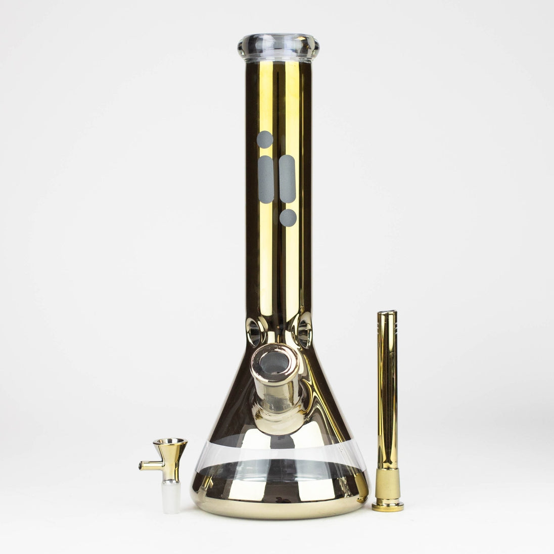 Infyniti 13.5" 7mm Metallic Classic Beaker Bong - Glasss Station