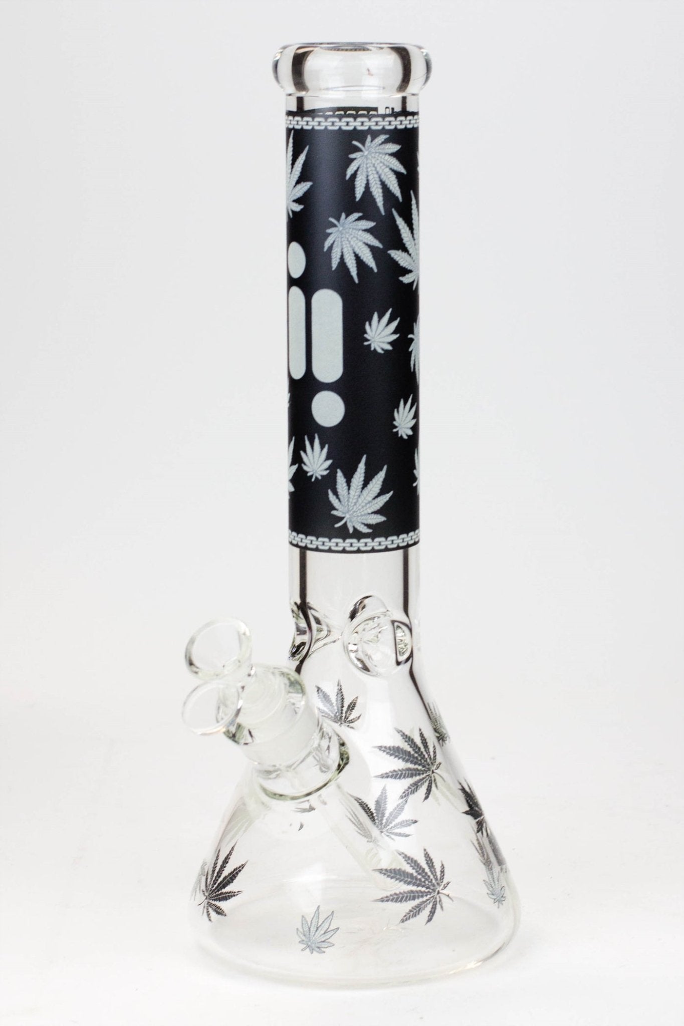 Infyniti 14" 7mm Leaf Glow in the Dark Beaker Bong - Glasss Station