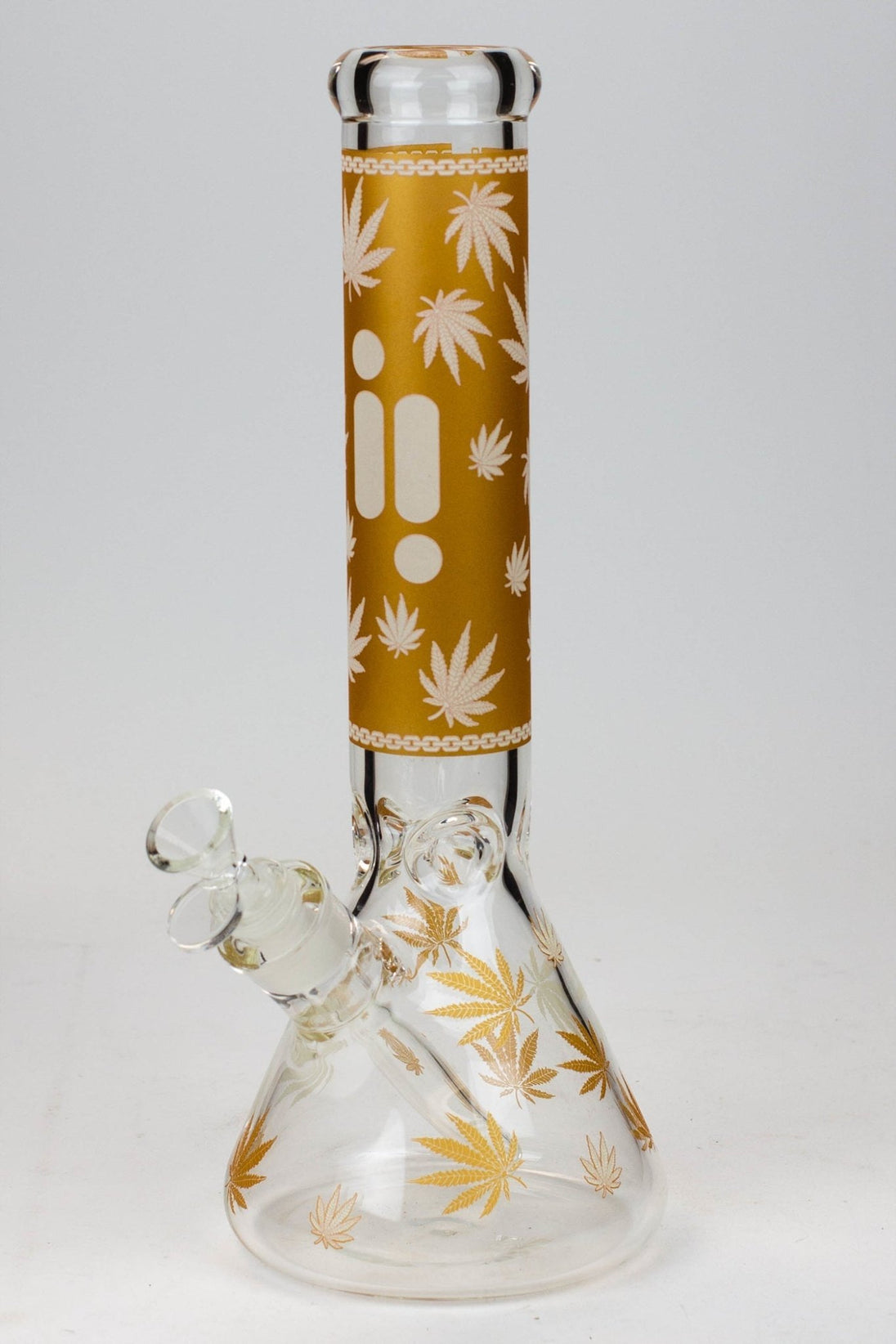 Infyniti 14" 7mm Leaf Glow in the Dark Beaker Bong - Glasss Station