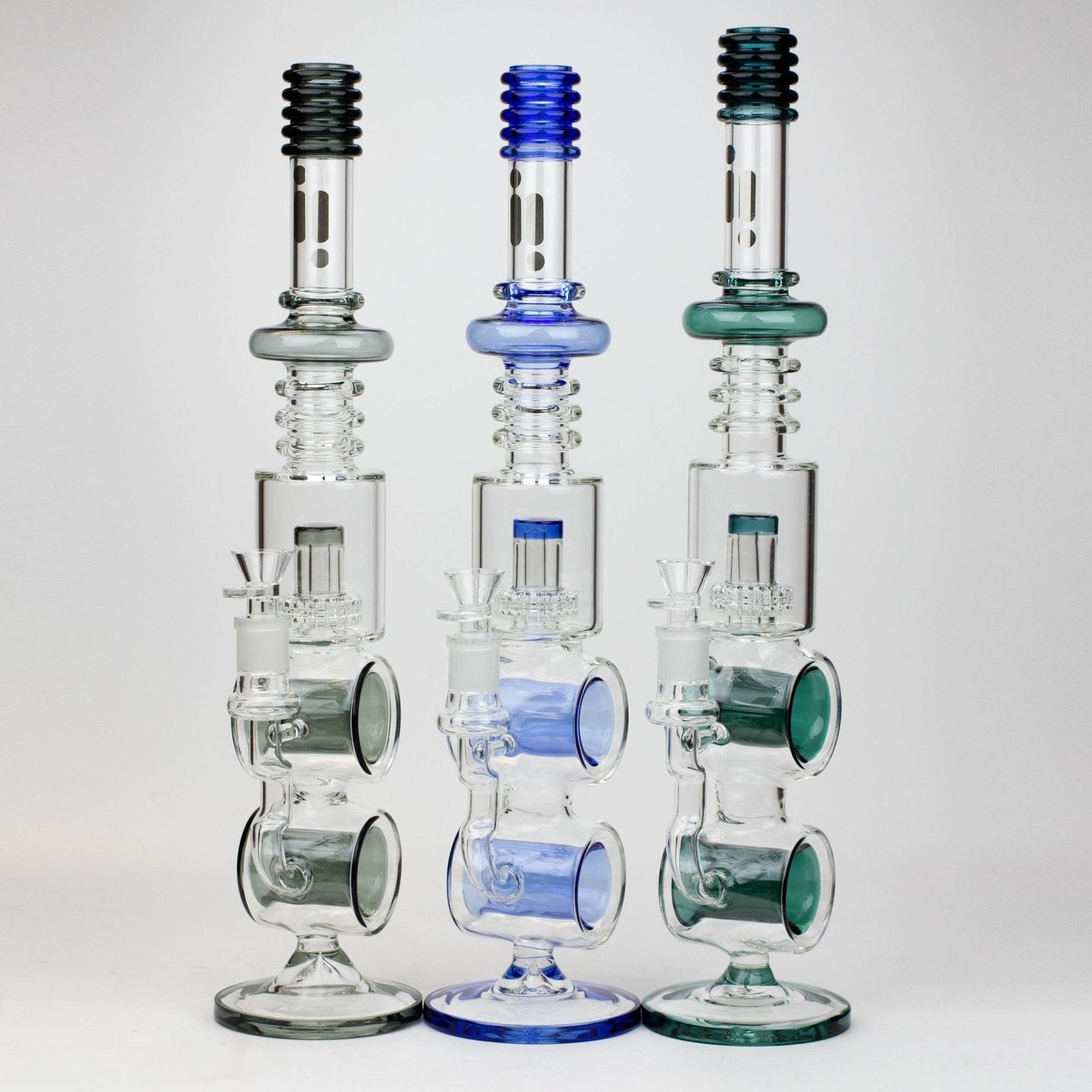 Infyniti 18.5" Double Ring Glass Bong - Glasss Station