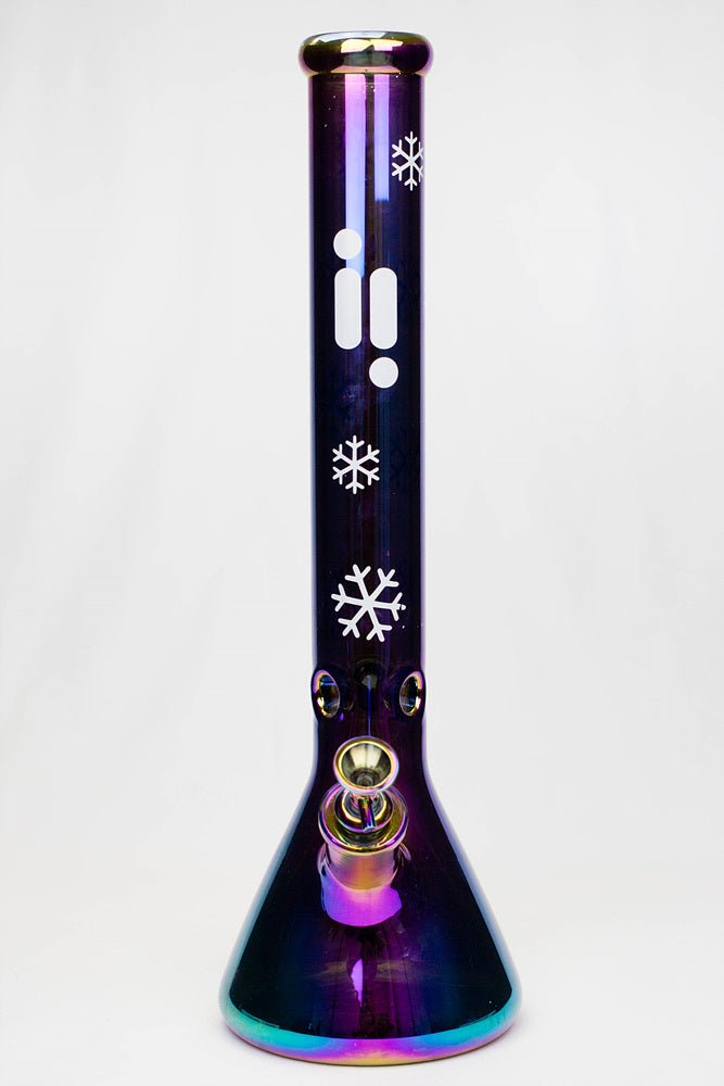 Infyniti Snowflake 18" 7mm Metallic Beaker Bong - Glasss Station