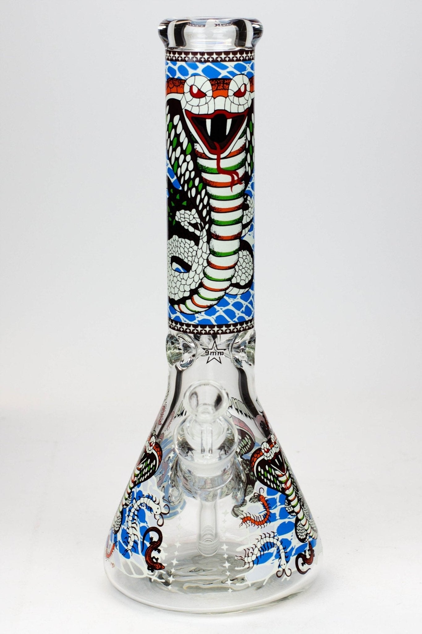 King Cobra 14" 9mm Glow in the Dark Beaker Bong - Glasss Station