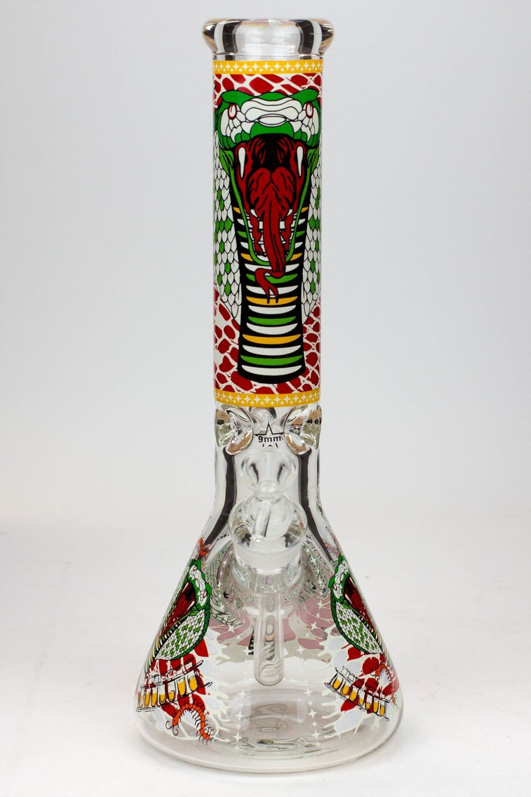 King Cobra 14" 9mm Glow in the Dark Beaker Bong - Glasss Station