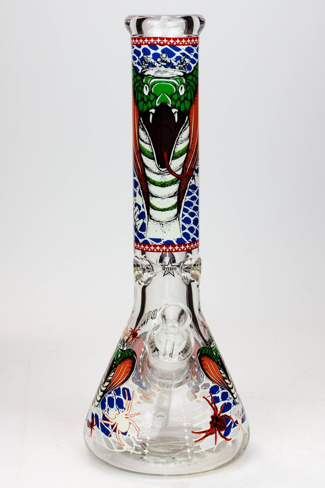 King Cobra 14" 9mm Glow in the Dark Beaker Bong - Glasss Station