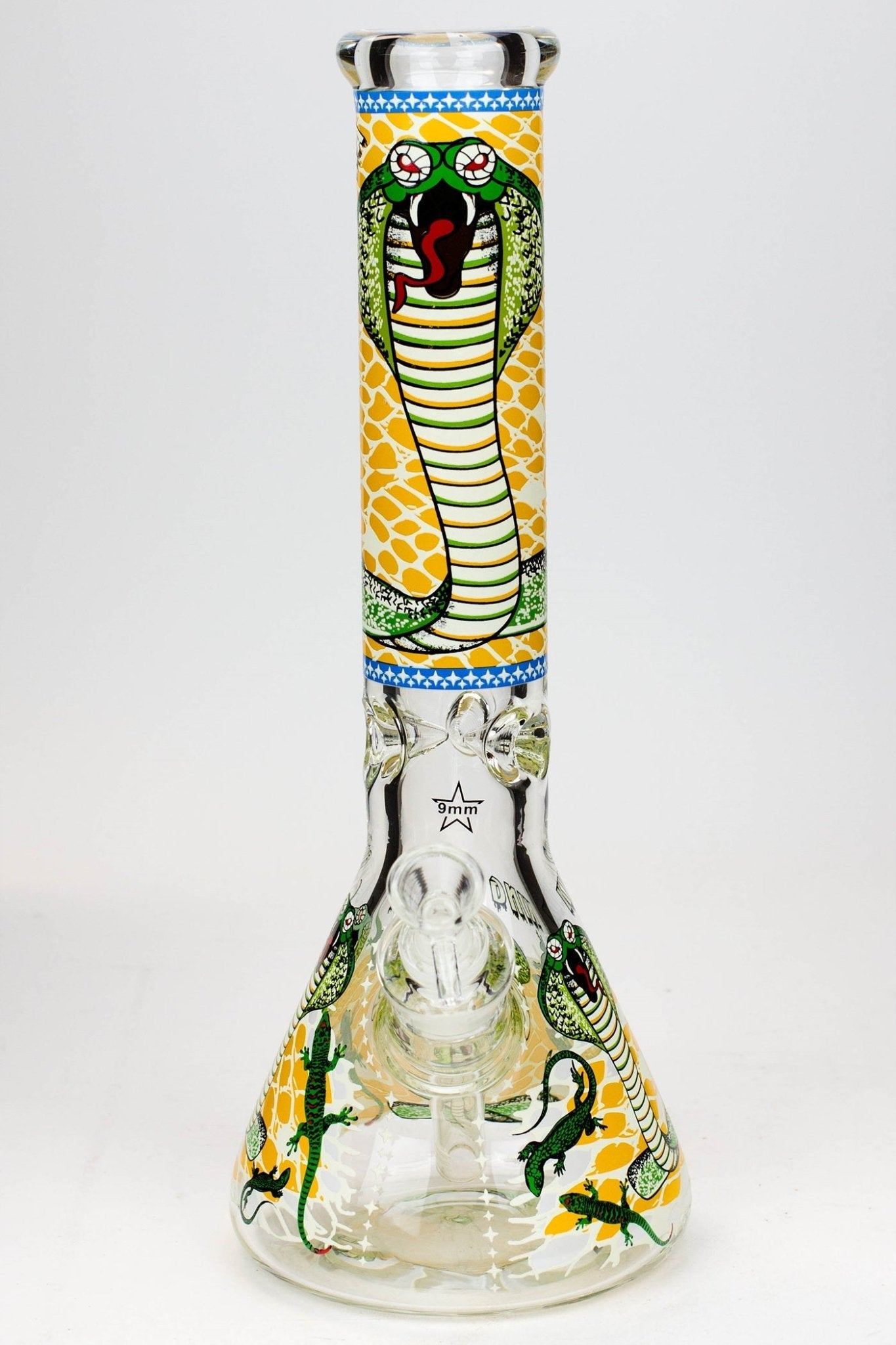 King Cobra 14" 9mm Glow in the Dark Beaker Bong - Glasss Station