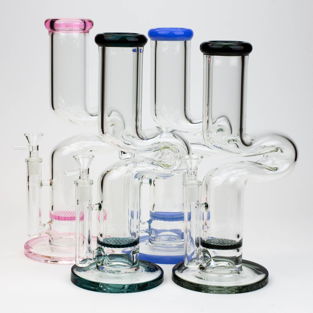 Kink Zong 11.5" 2-in-1 7mm Glass Tube Bong - Glasss Station