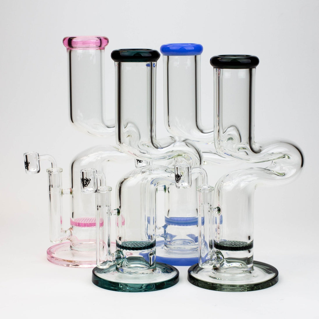 Kink Zong 11.5" 2-in-1 7mm Glass Tube Bong - Glasss Station