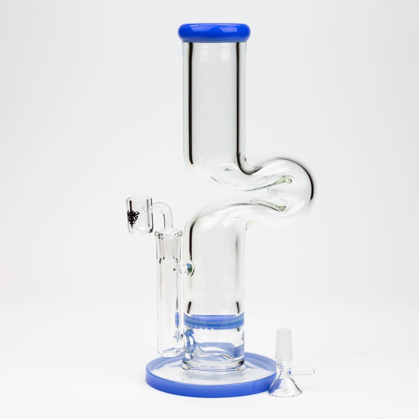 Kink Zong 11.5" 2-in-1 7mm Glass Tube Bong - Glasss Station