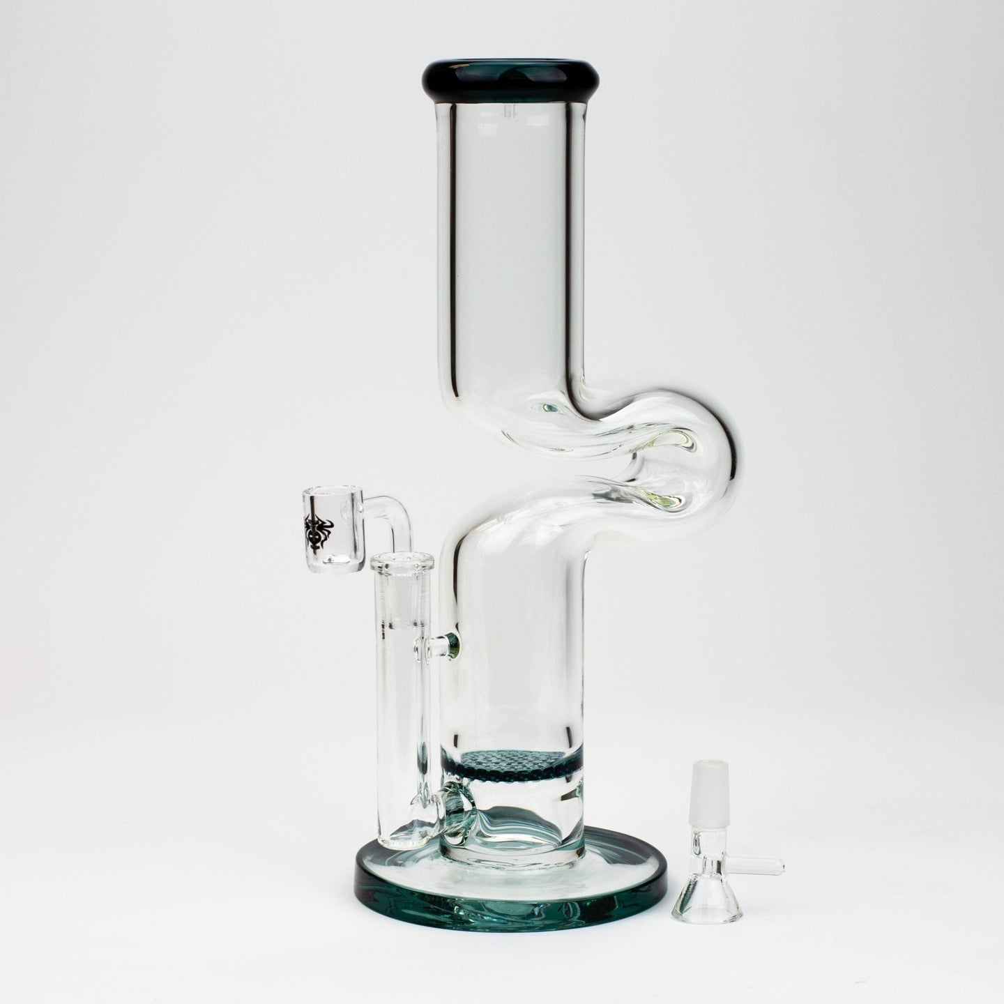 Kink Zong 11.5" 2-in-1 7mm Glass Tube Bong - Glasss Station