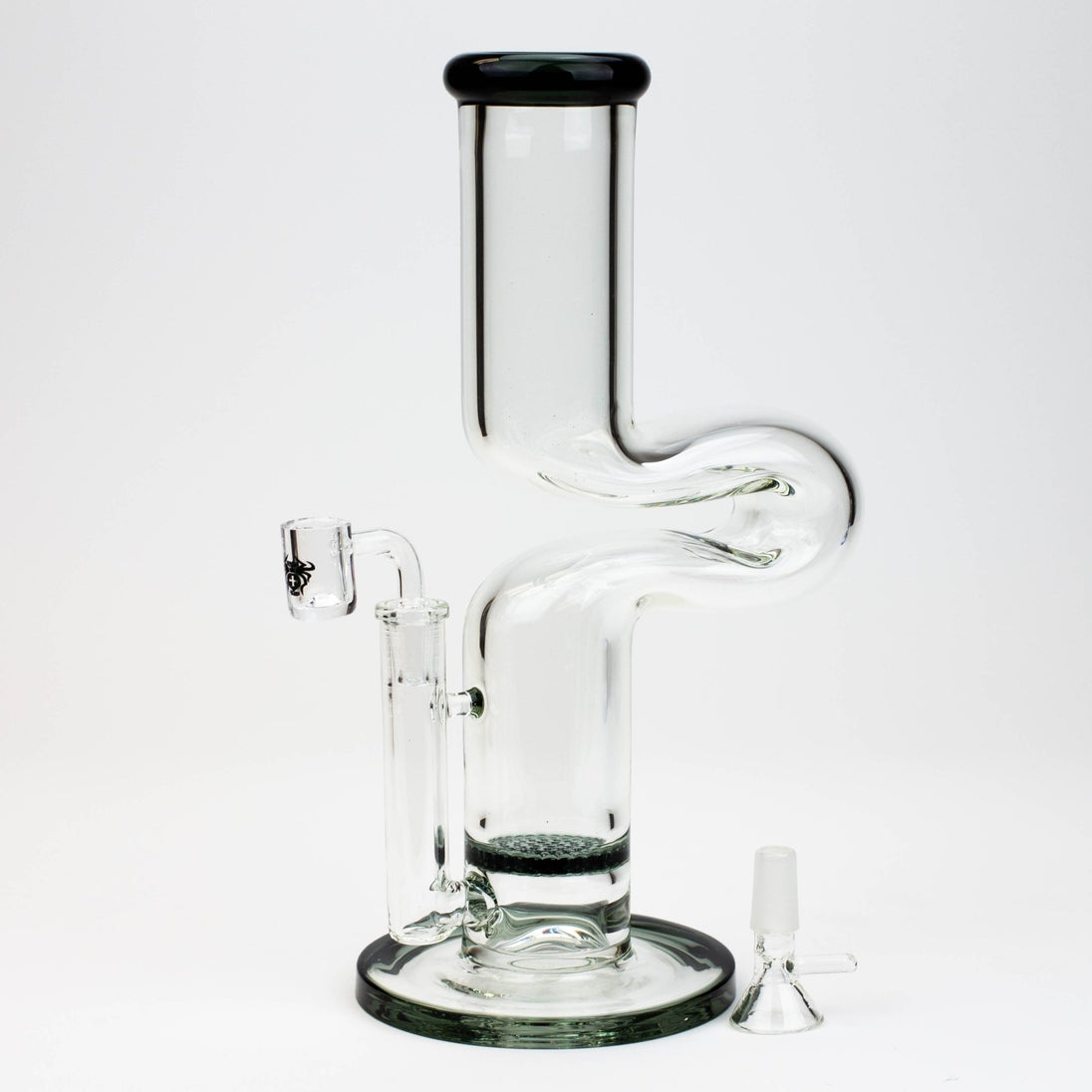 Kink Zong 11.5" 2-in-1 7mm Glass Tube Bong - Glasss Station