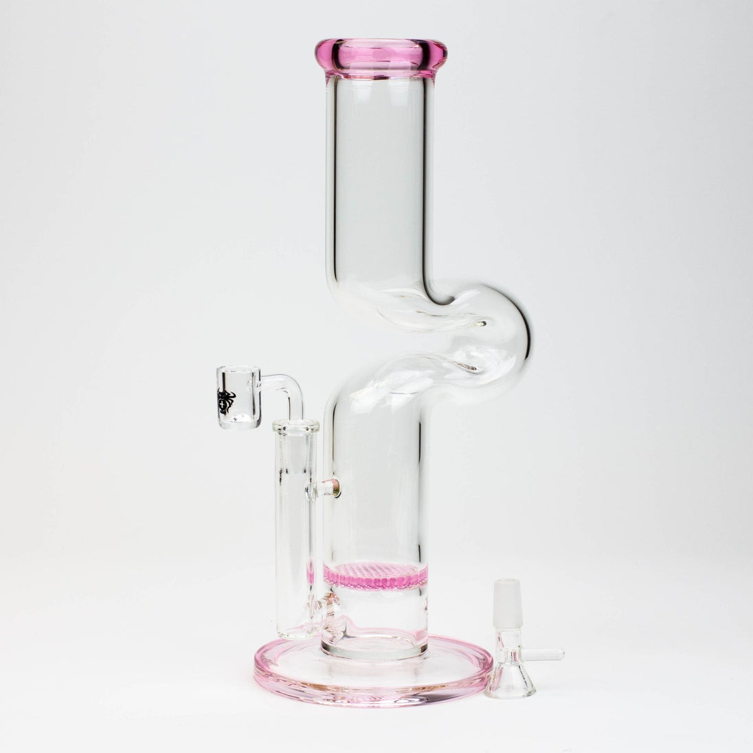 Kink Zong 11.5" 2-in-1 7mm Glass Tube Bong - Glasss Station