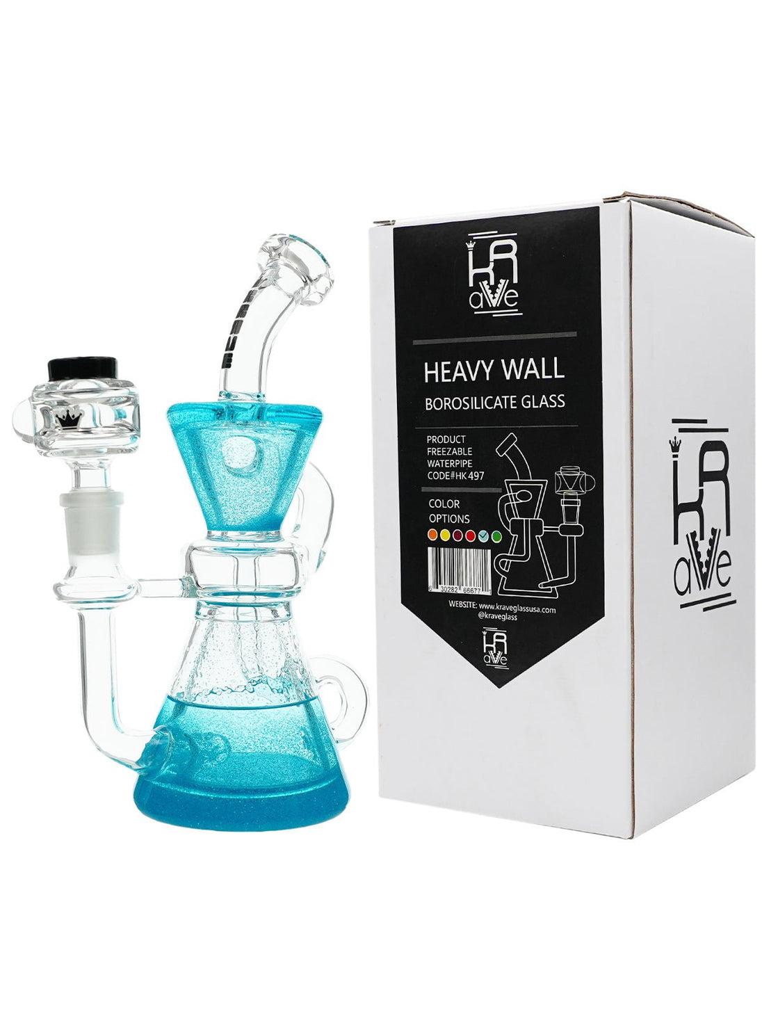 Krave Glass Freezable DUO Recycler - Glasss Station