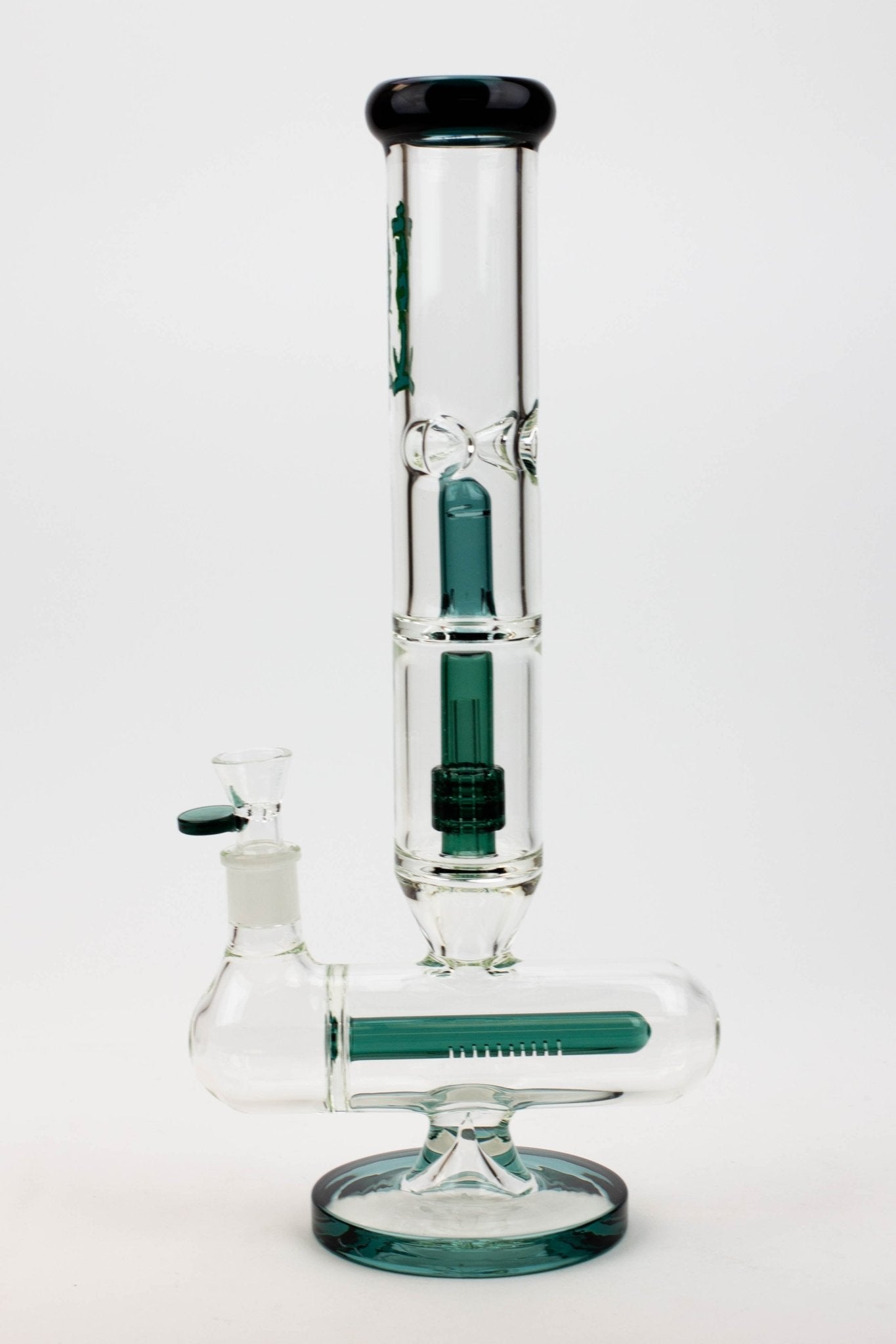 KUSH 14" 7mm Glass Bong w/ Inline Diffuser and Splash Guard - Glasss Station