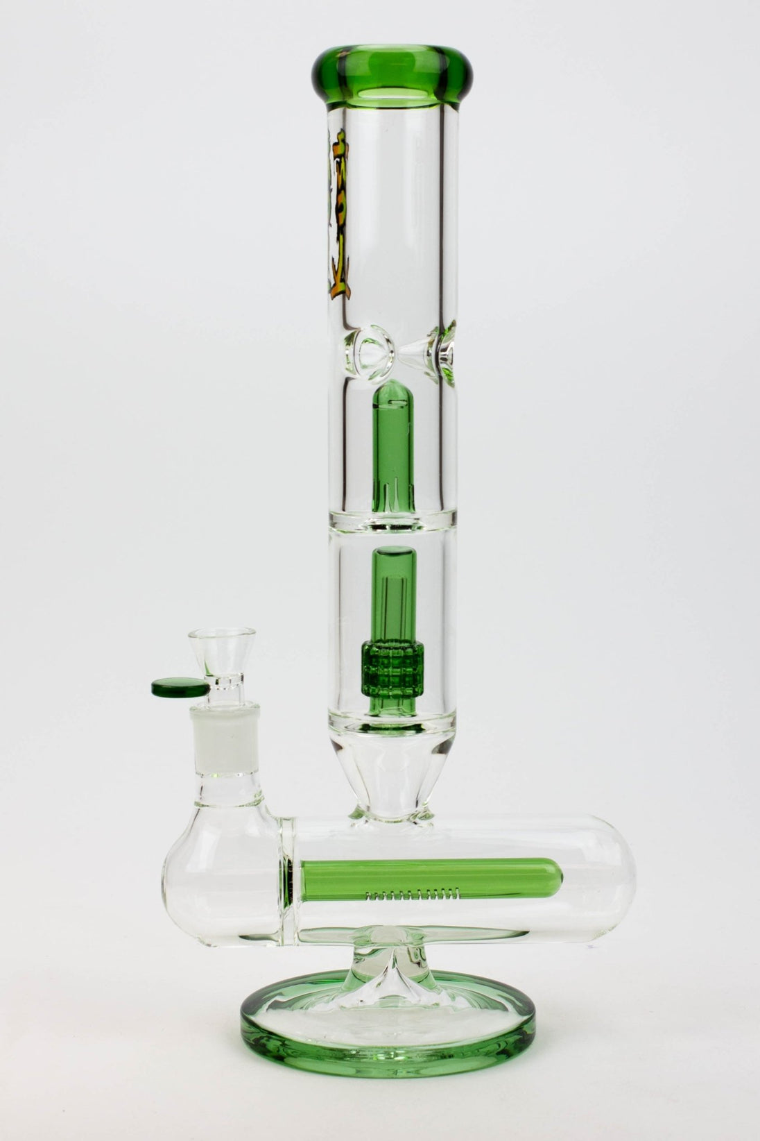 KUSH 14" 7mm Glass Bong w/ Inline Diffuser and Splash Guard - Glasss Station