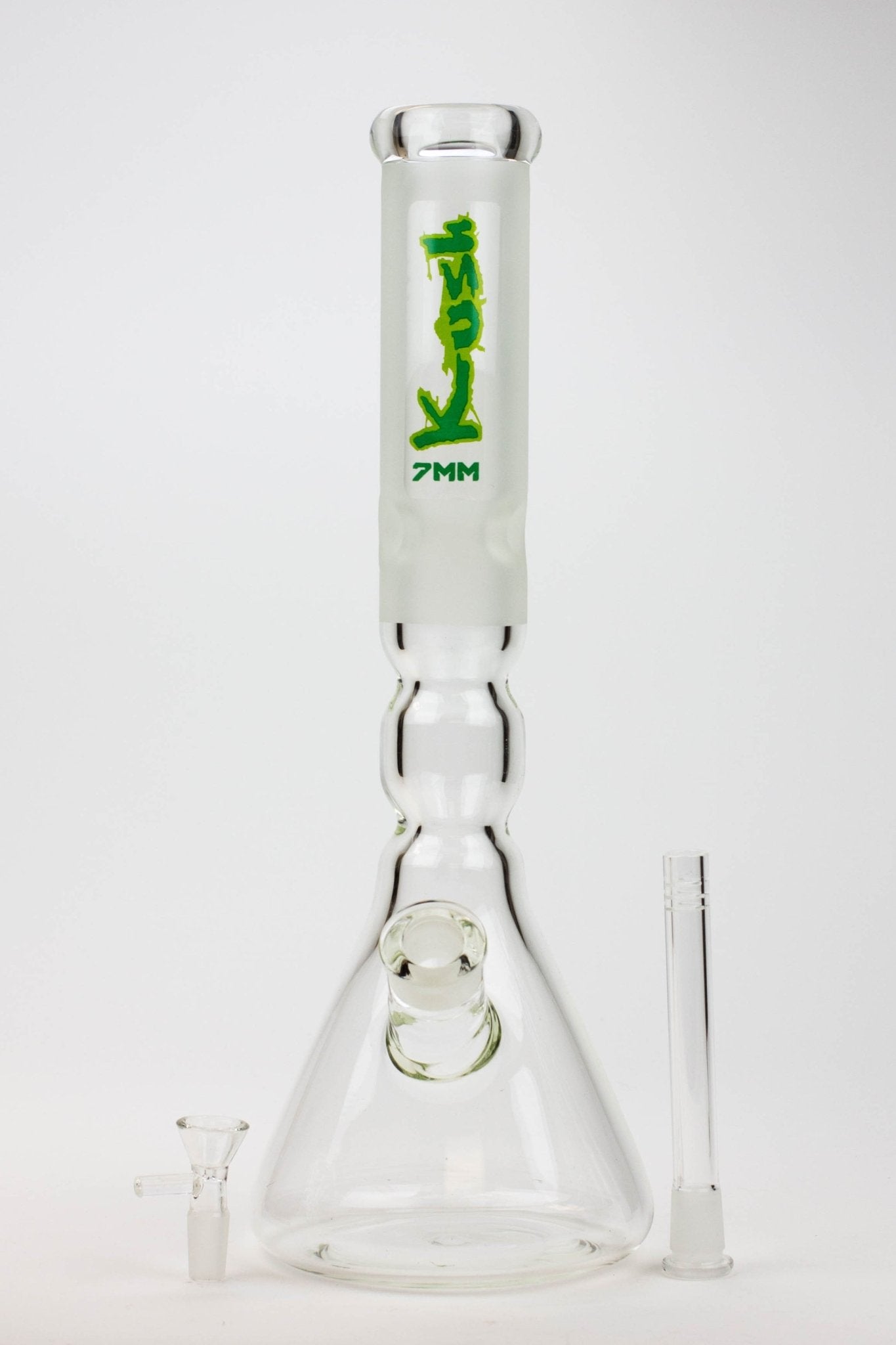 KUSH 16" 7mm Curved Tube Beaker Bong - Glasss Station