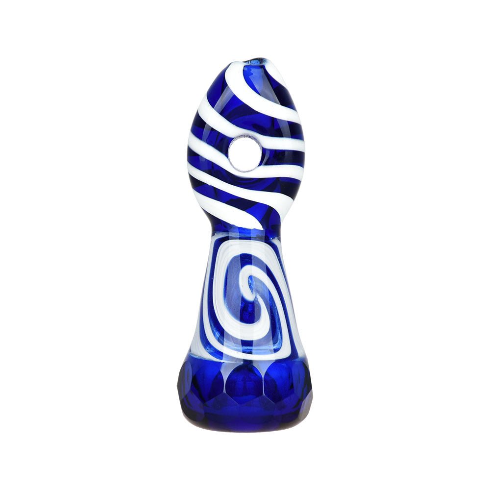 Liquid Vortex Gem Faceted 3" Chillum - Glasss Station