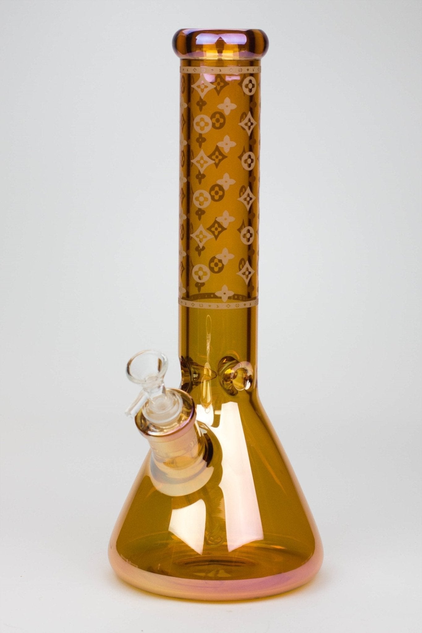 Luxury Logo 14" 7mm Electroplated Beaker Bong - Glasss Station