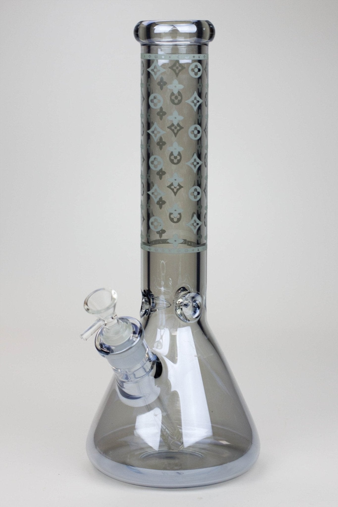 Luxury Logo 14" 7mm Electroplated Beaker Bong - Glasss Station