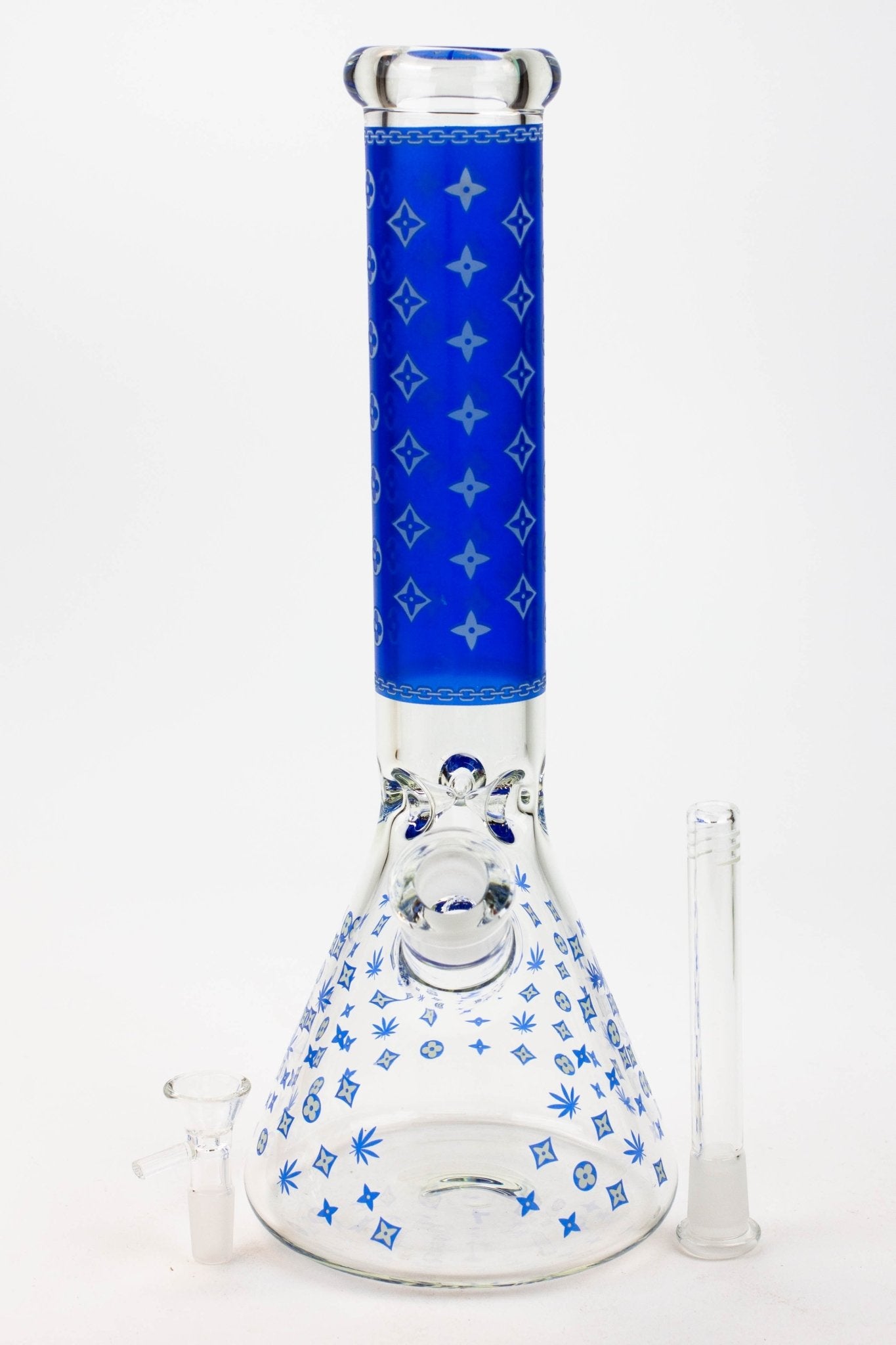 Luxury Patten 14" 7mm Glow in the Dark Beaker Bong - Glasss Station