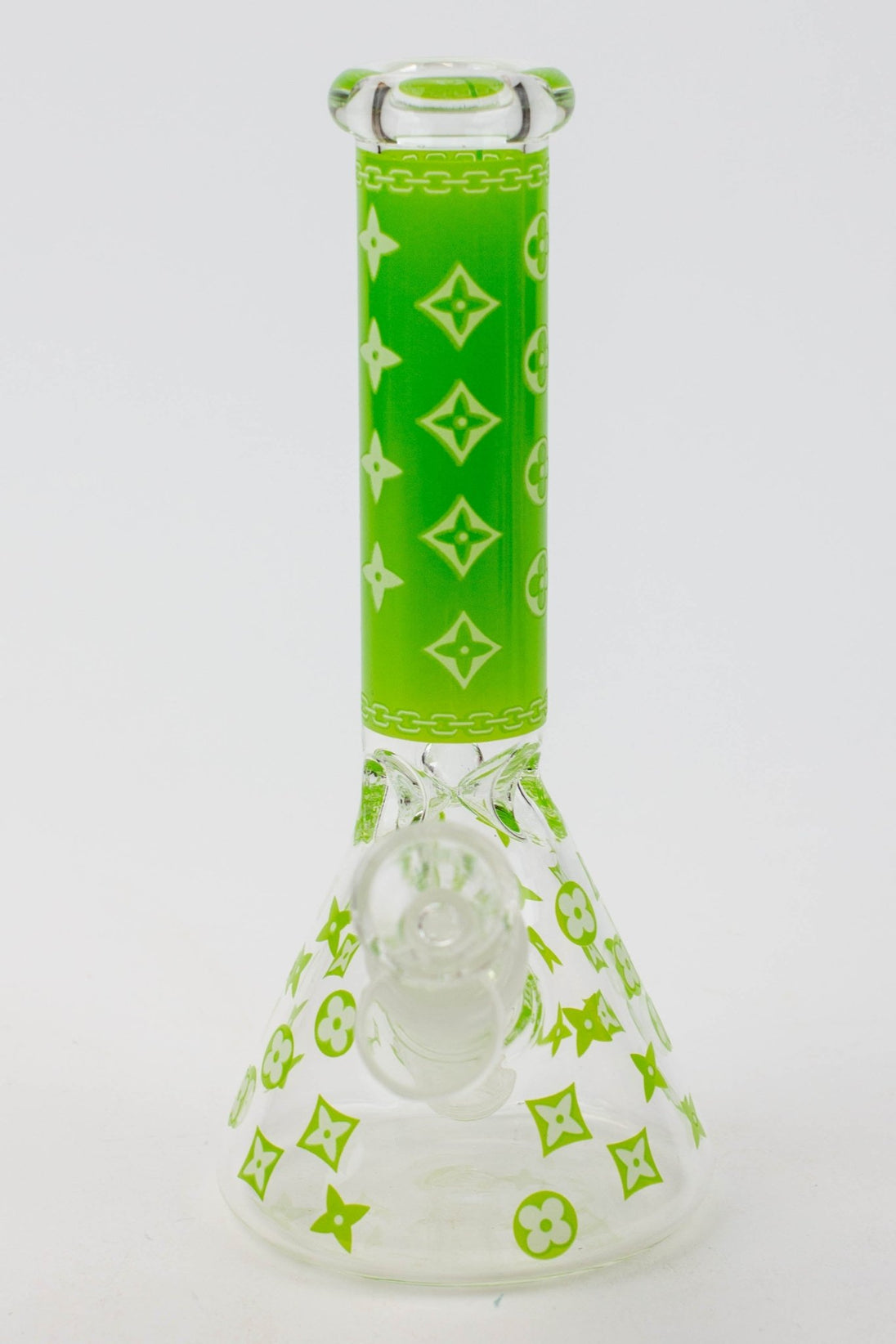 Luxury Pattern 7.5" Glow in the Dark Beaker Bong - Glasss Station