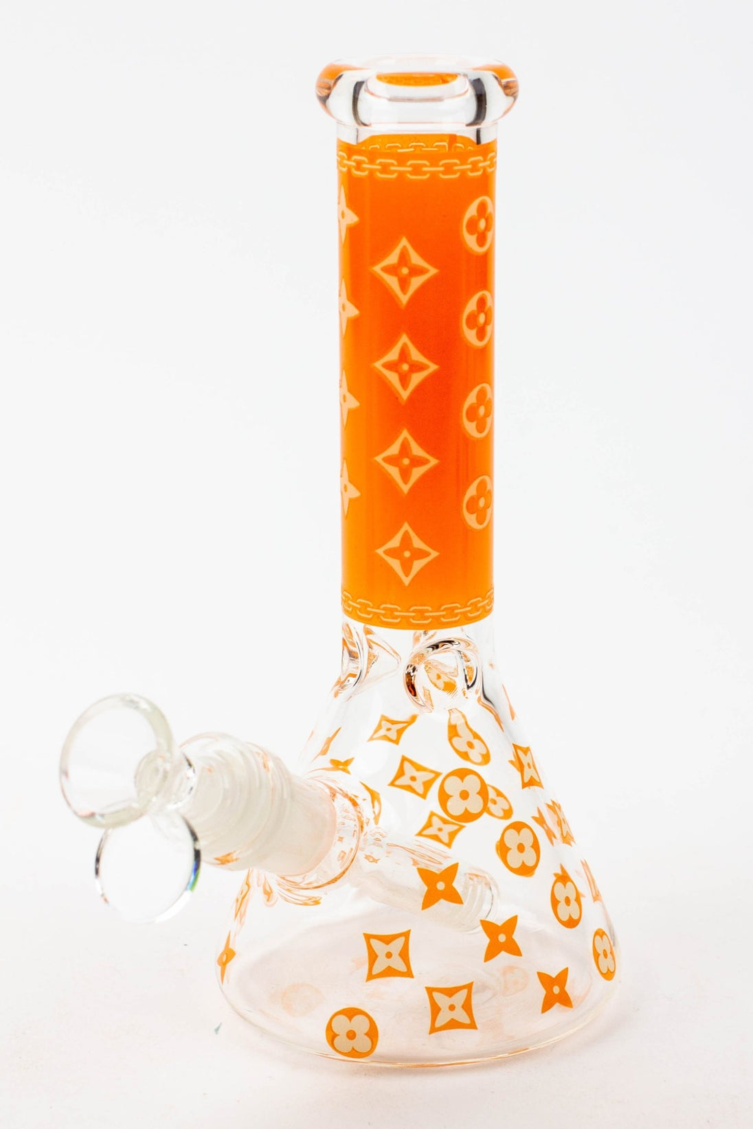 Luxury Pattern 7.5" Glow in the Dark Beaker Bong - Glasss Station