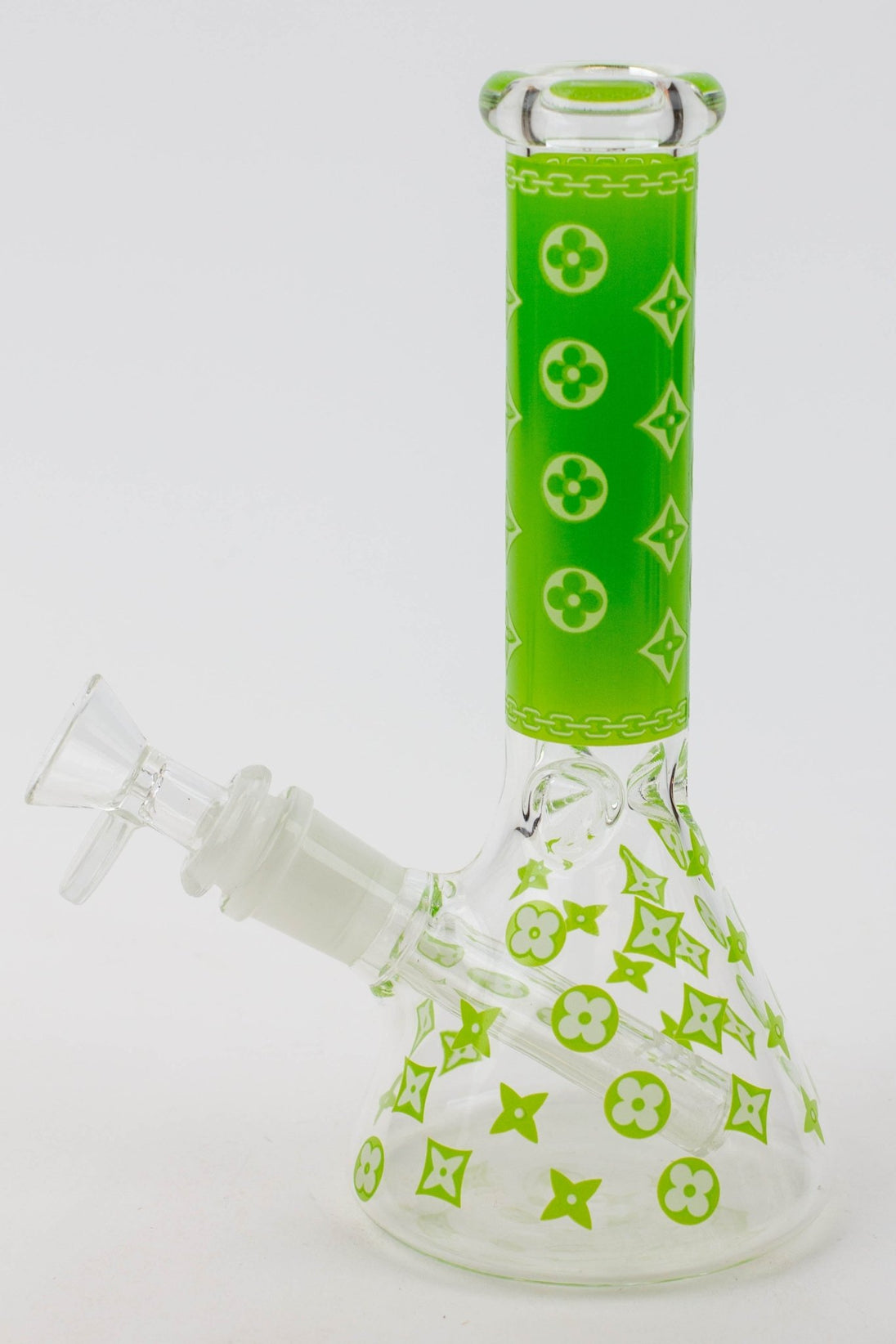 Luxury Pattern 7.5" Glow in the Dark Beaker Bong - Glasss Station