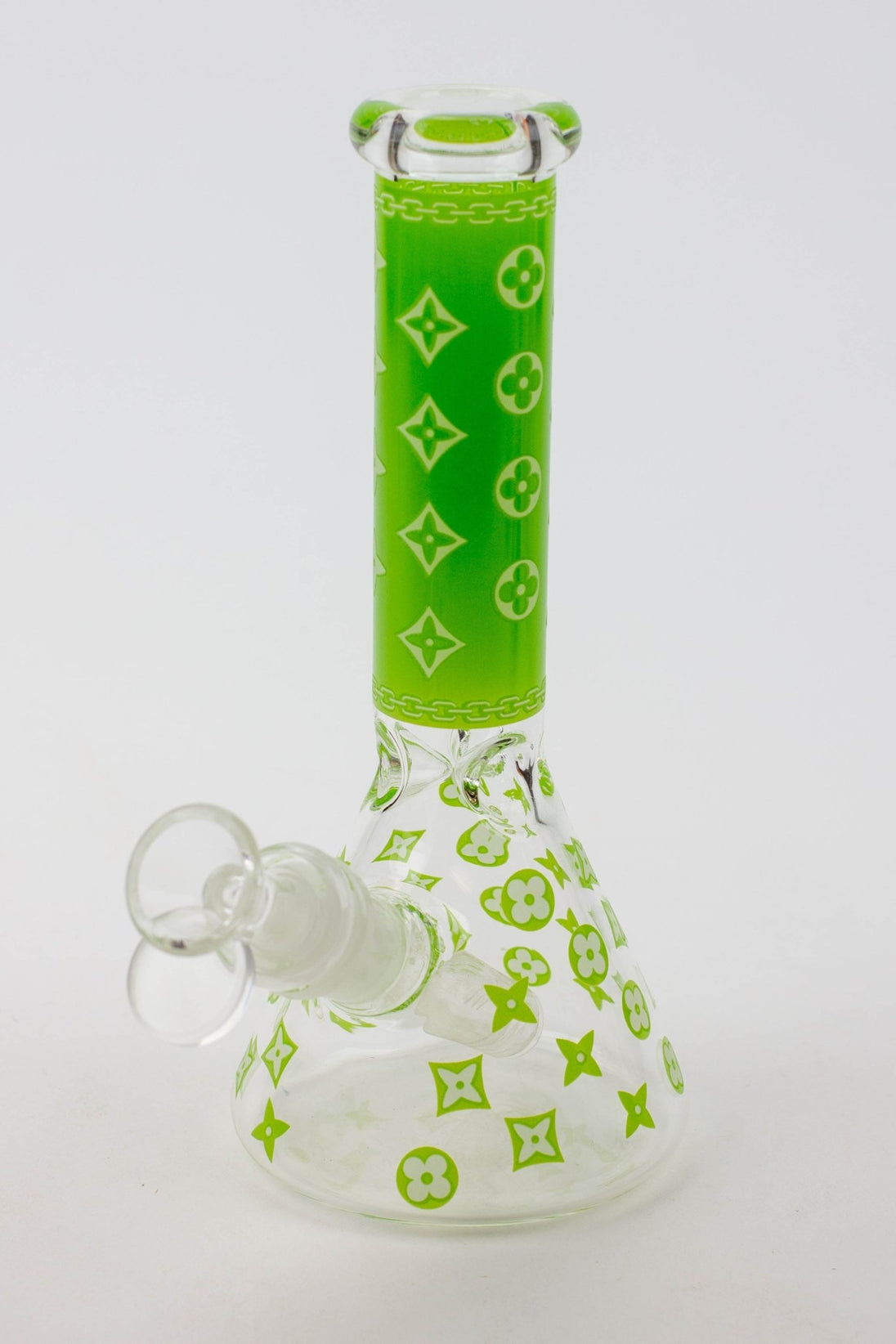 Luxury Pattern 7.5" Glow in the Dark Beaker Bong - Glasss Station